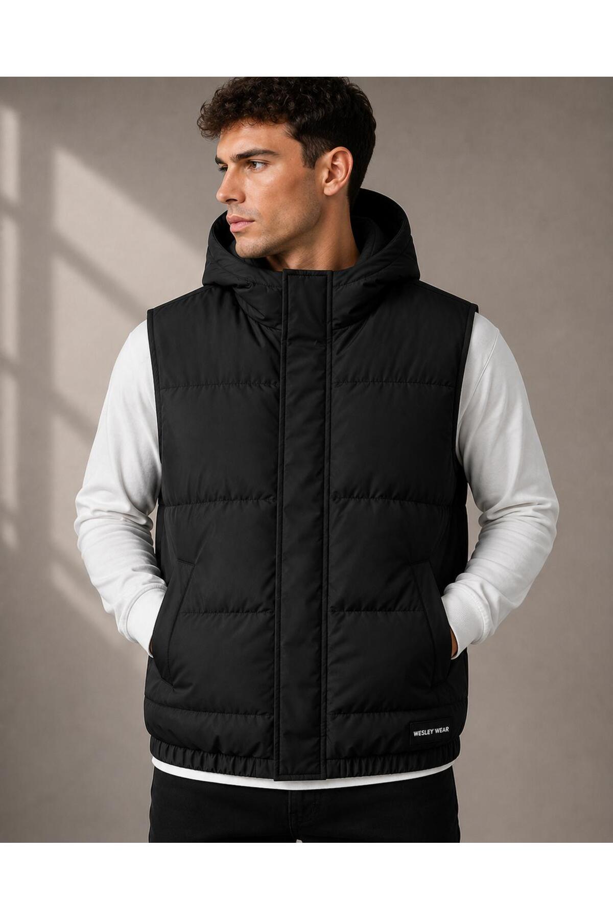 wesley wear Yeni Sezon Yüksek Kalite Kapüşonlu Şişme Yelek