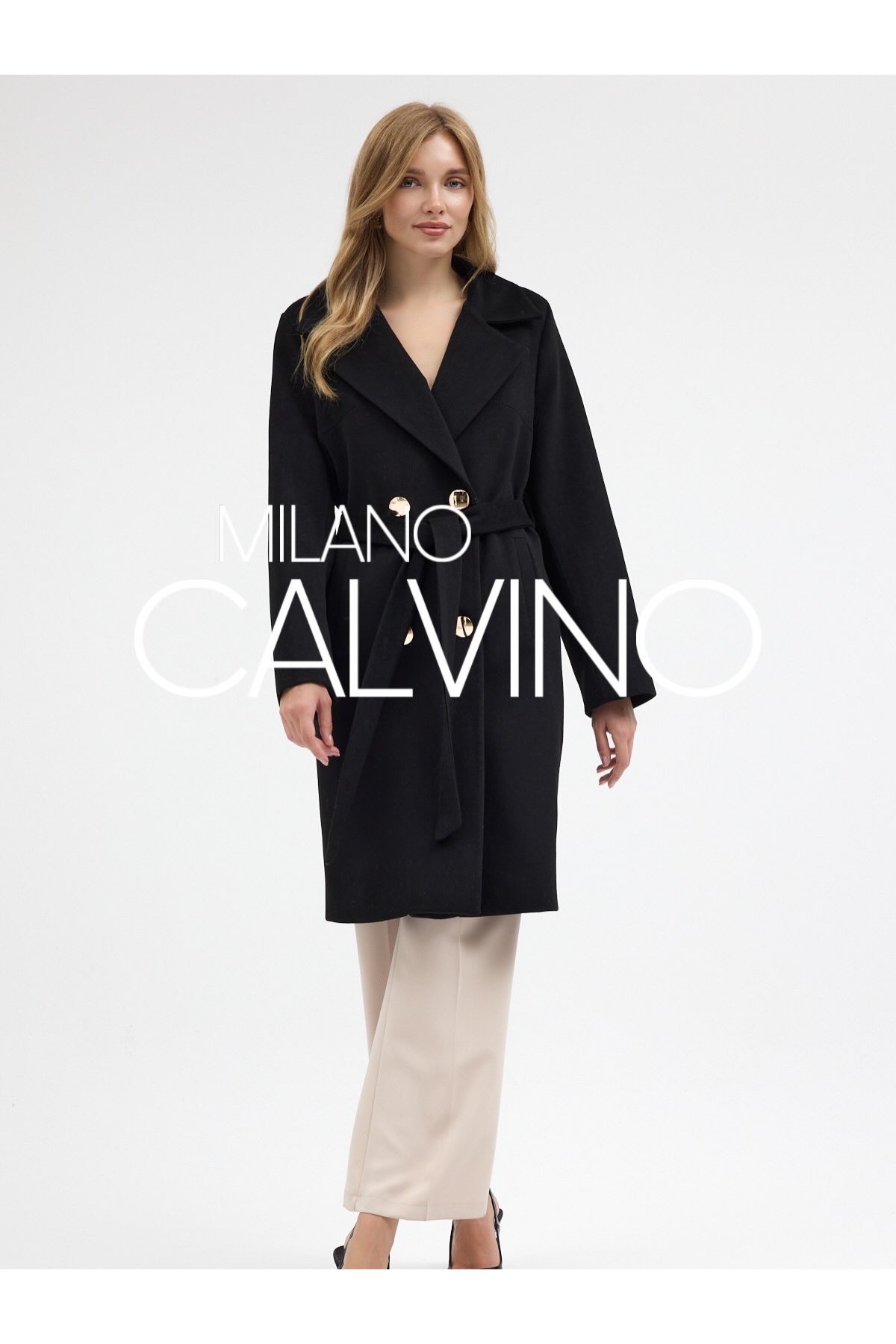Milano Calvino ESSENTIALS CLASSIC COAT - KAŞMİR DOKULU KLASİK PALTO görsel 2
