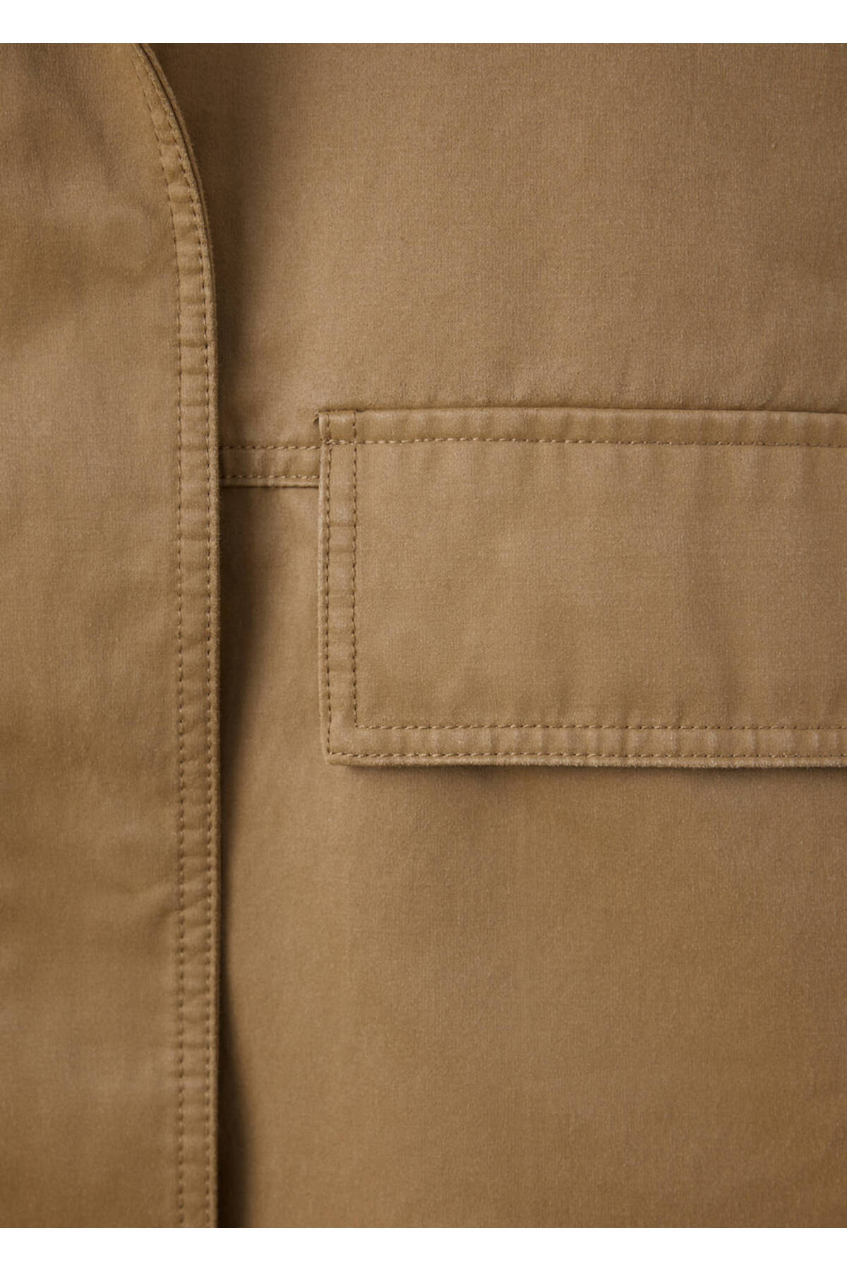 MANGO Woman Funnel-neck jacket with pockets görsel 5