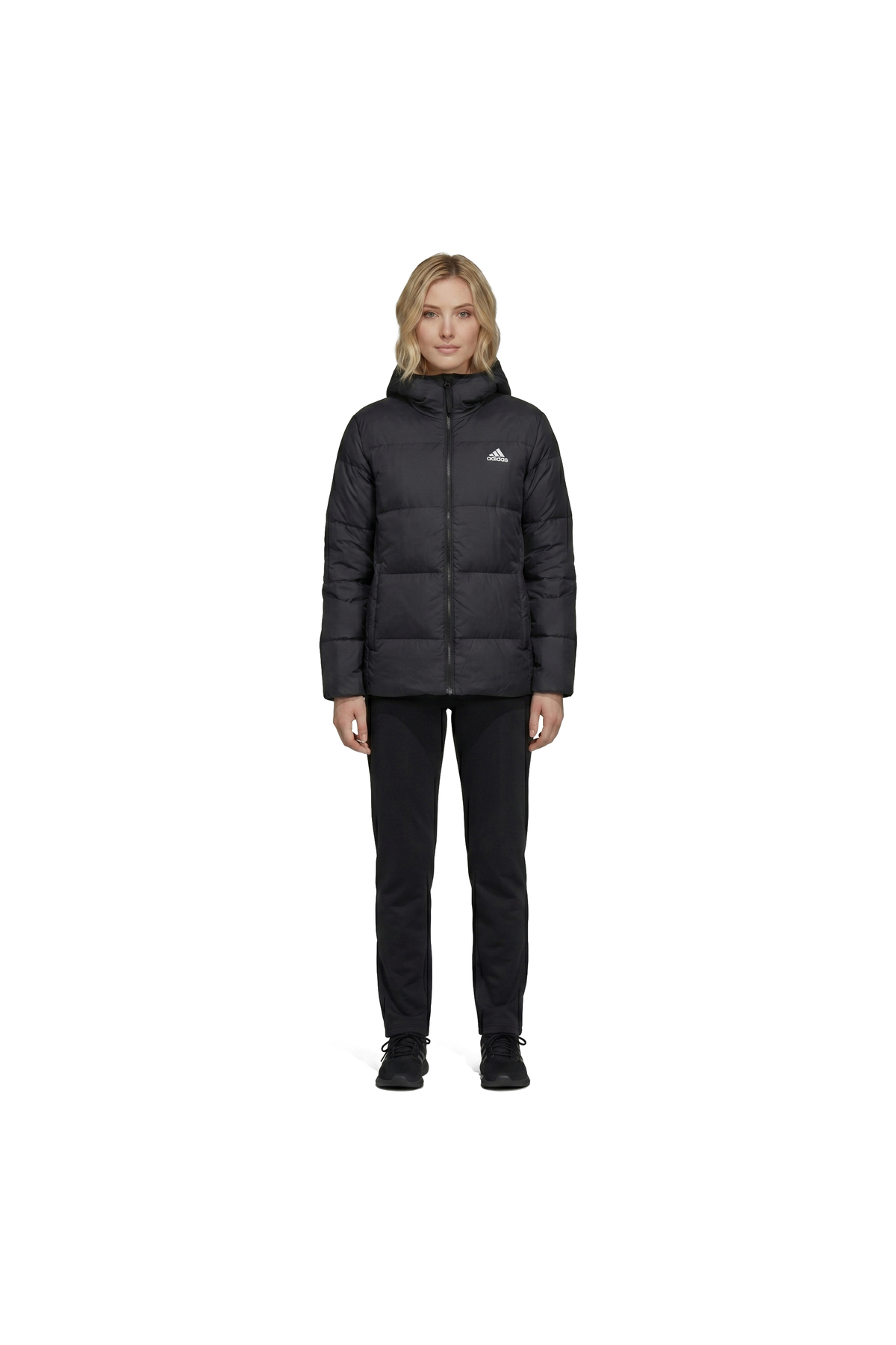 adidas D11 Big Baffle H14172 Kadın Mont Siyah görsel 4