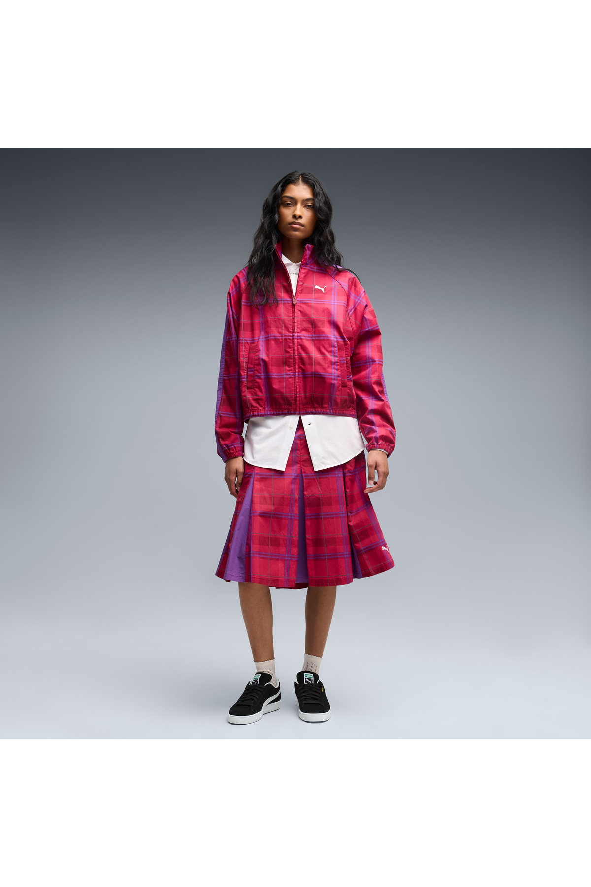 Puma T7 Tartan Kadın Kırmızı Ceket (636628-23) görsel 3