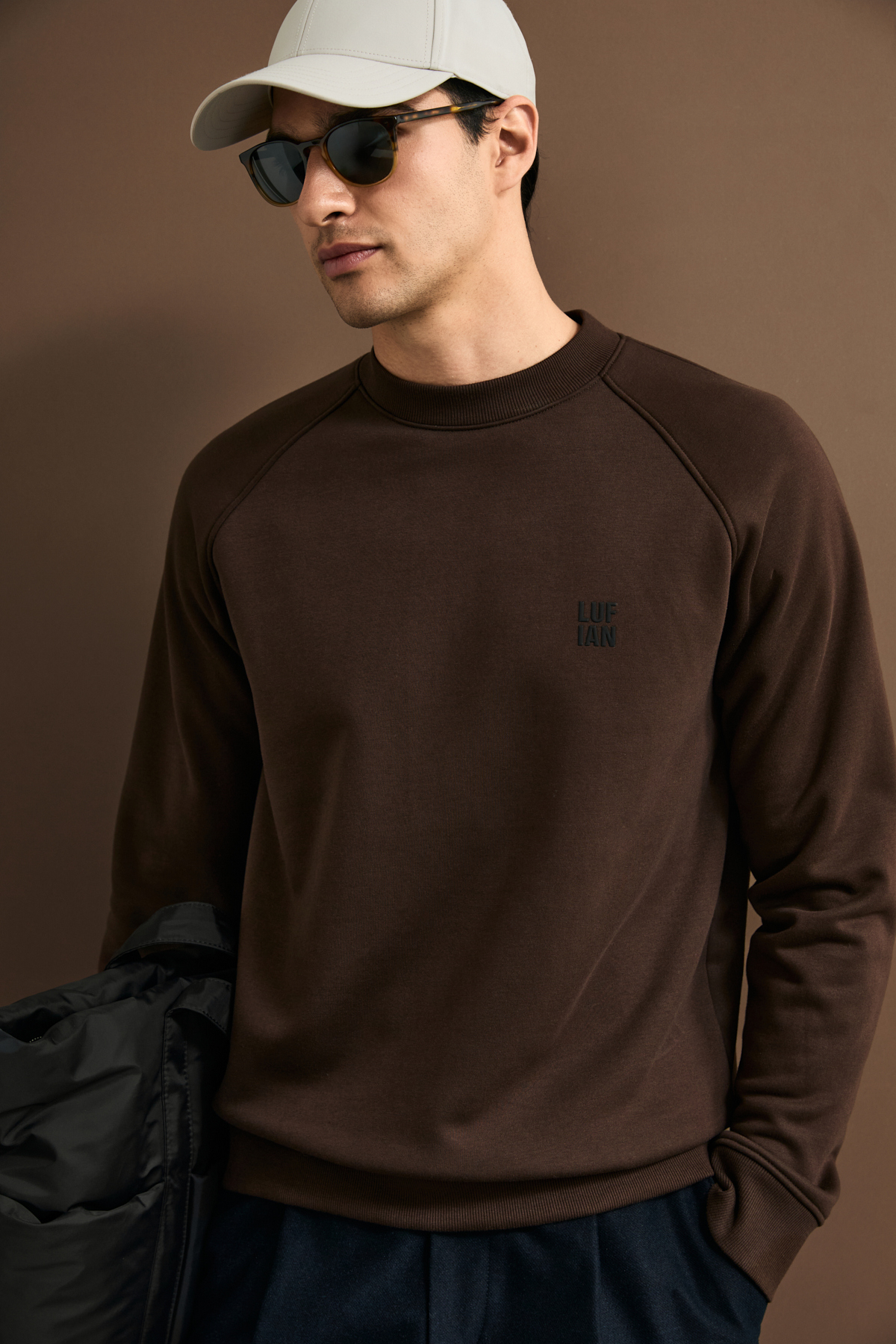 Lufian Blake Erkek Sweatshirt Kahverengi görsel 5