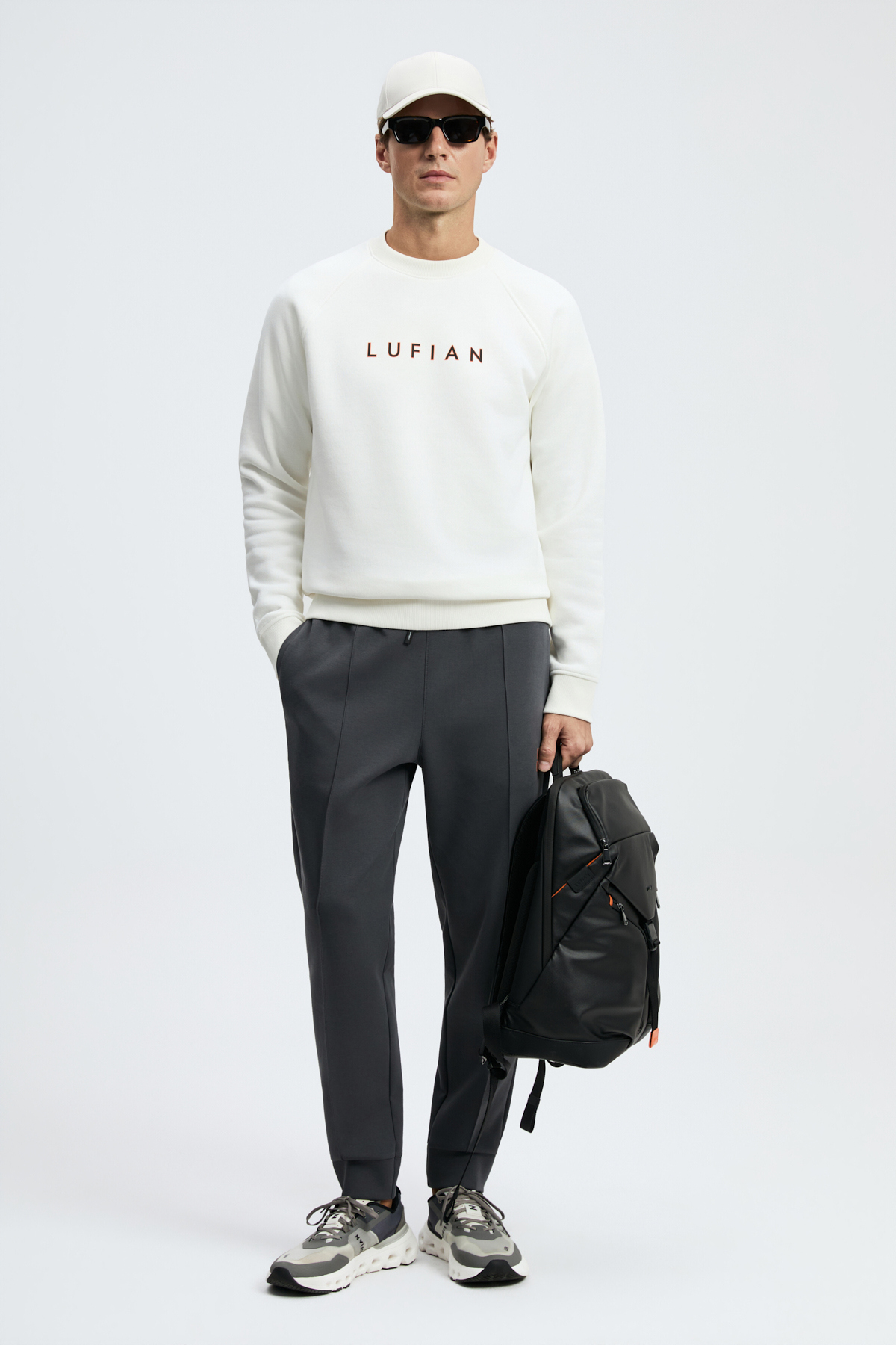 Lufian Bren Erkek Sweatshirt Kırık Beyaz görsel 2