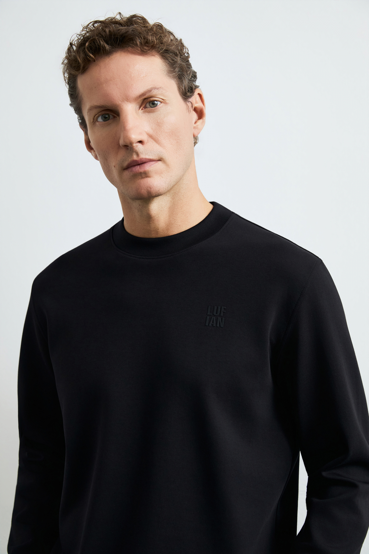 Lufian Grand Erkek Sweatshirt Siyah görsel 5