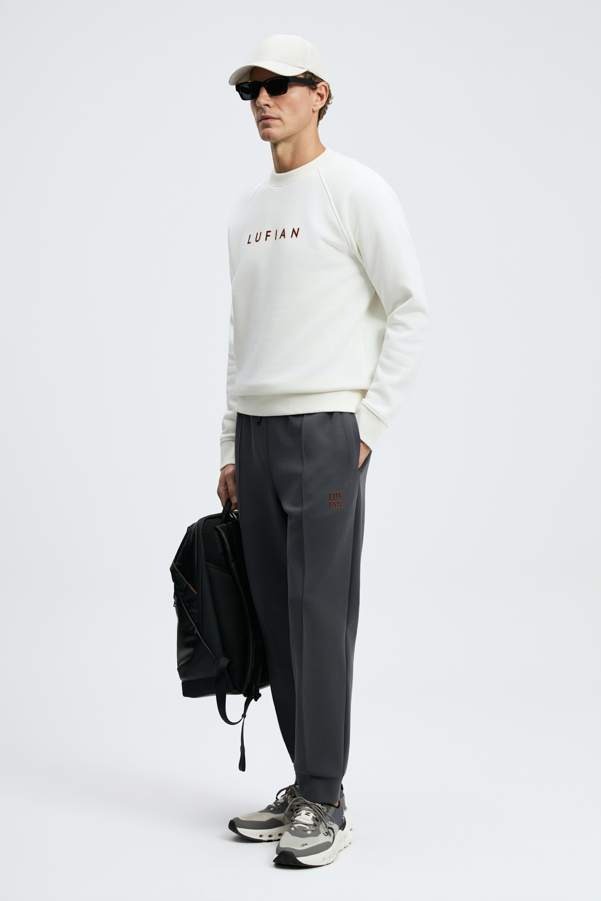 Lufian Bren Erkek Sweatshirt Kırık Beyaz görsel 3