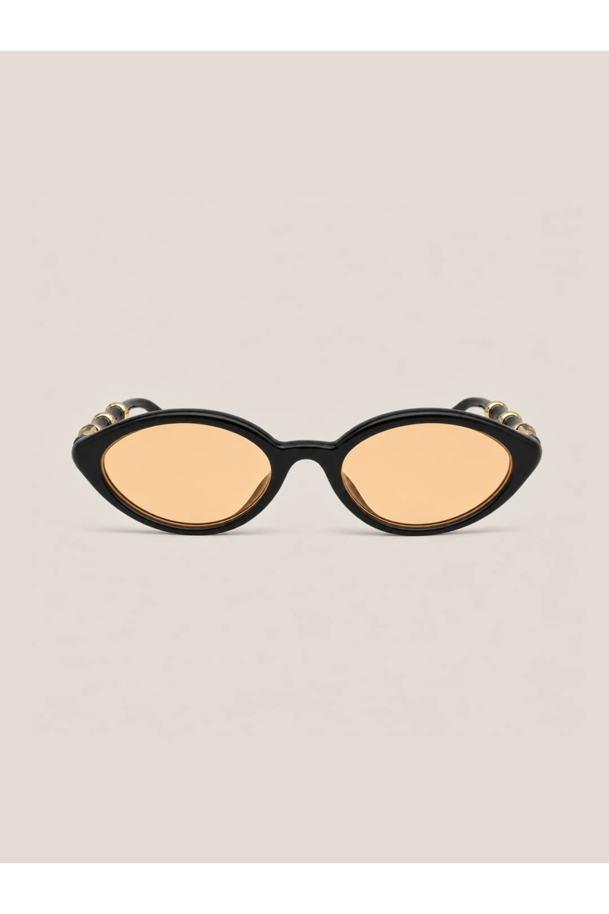 Eyemood Unisex Cat Eye Güneş Gözlüğü Siyah Çerçeve Bej Cam Wude C1