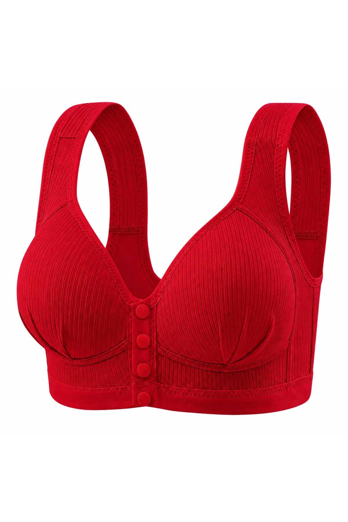 Efrayim Manessa Lingerie Kadın Önden Düğmeli Çıtçıtlı Balensiz Toparlayıcı Geniş Askılı Rahat Günlük Sütyen