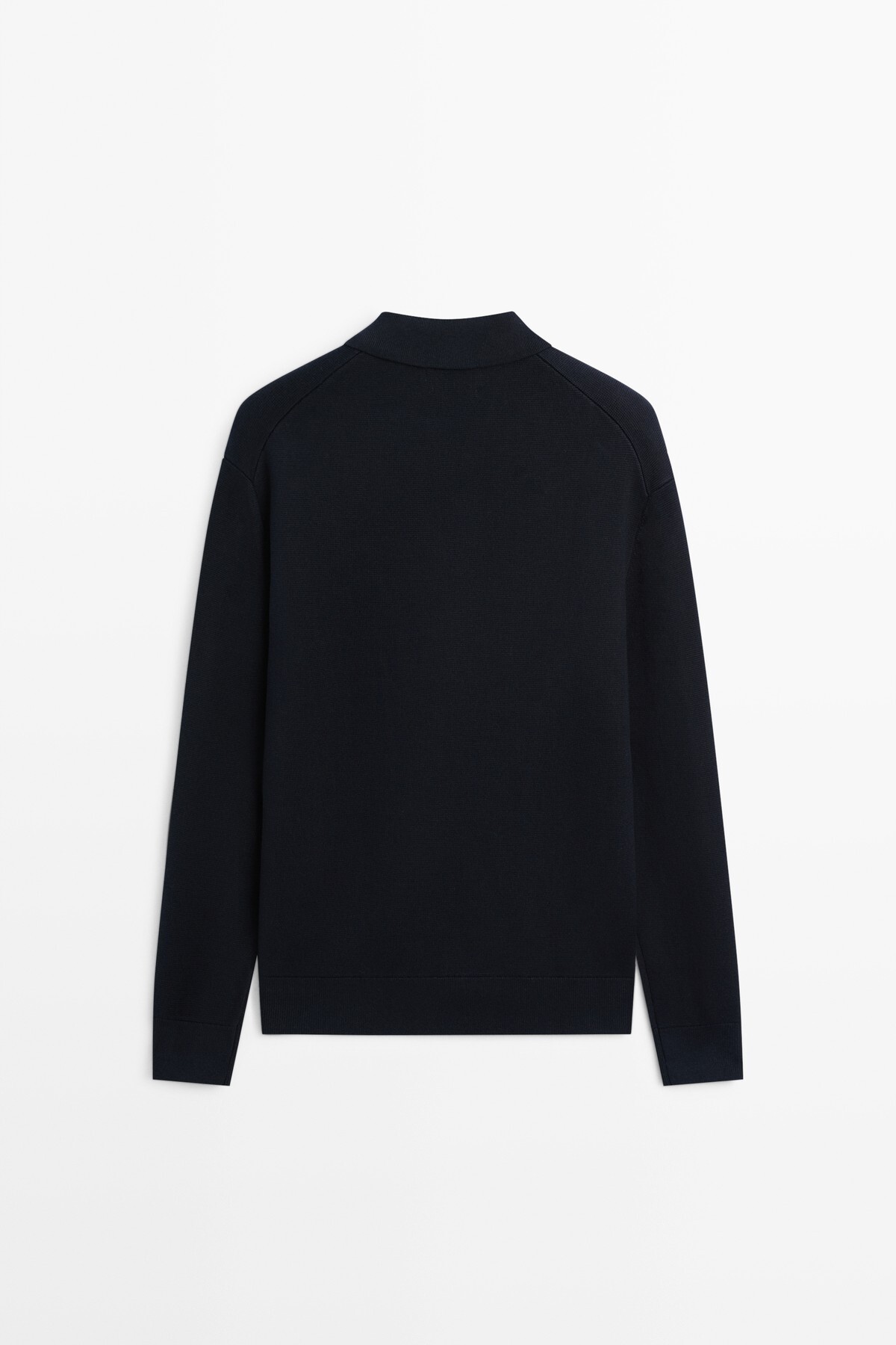 Massimo Dutti %100 pamuklu polo yaka triko hırka görsel 8