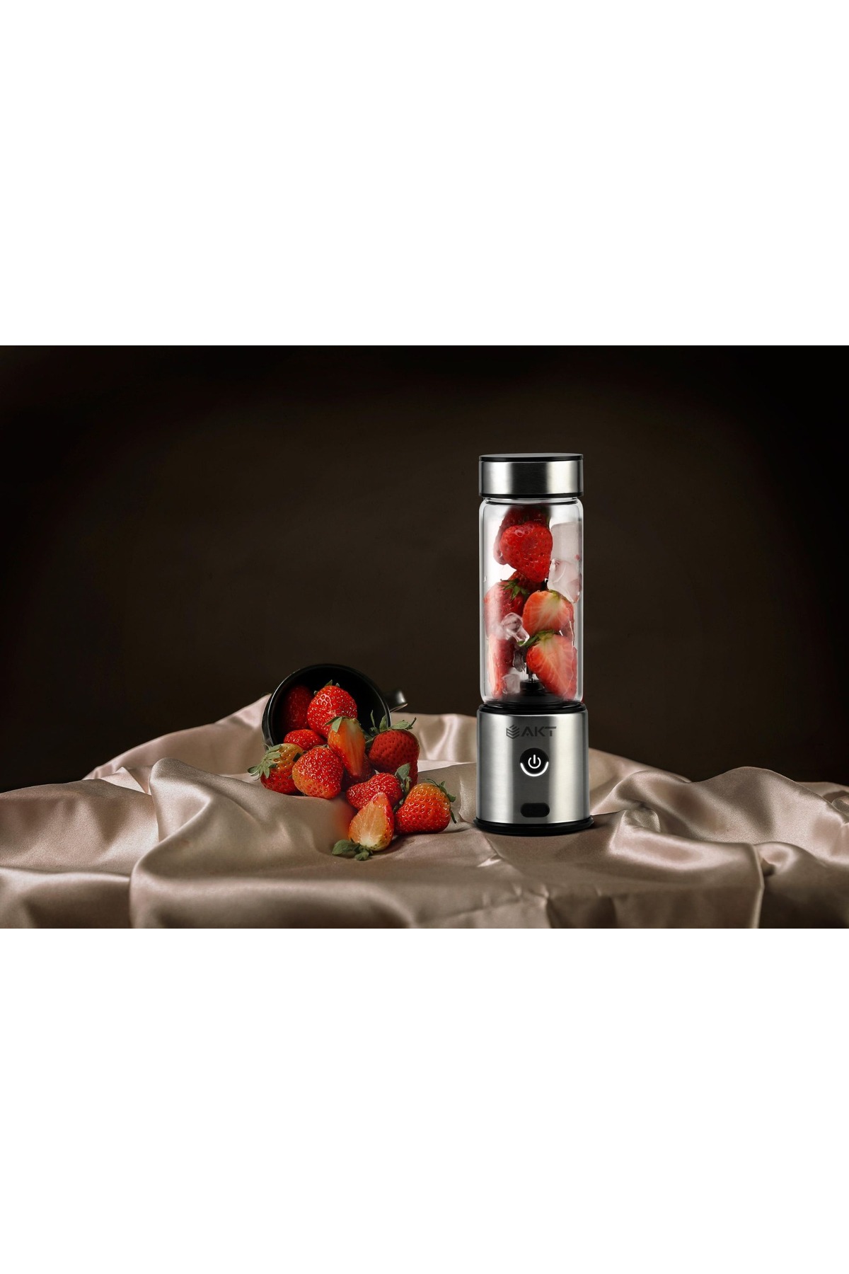 AKT E-120 ŞARJLI BLENDER – CAM FANUSLU & ÇİFT KAPAKLI
