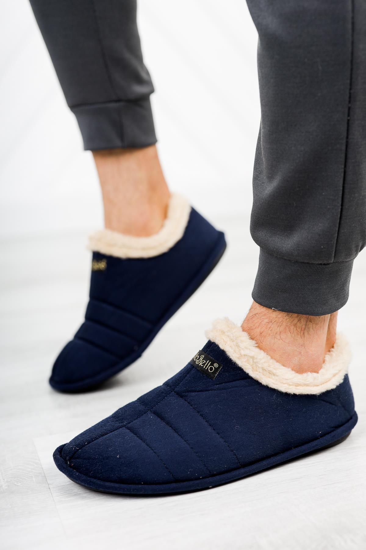 Moda Frato STL-01 Unisex Panduf Ev Ayakkabısı Kadın Erkek Ev Botu İçi Yünlü Sıcak Tutar görsel 5