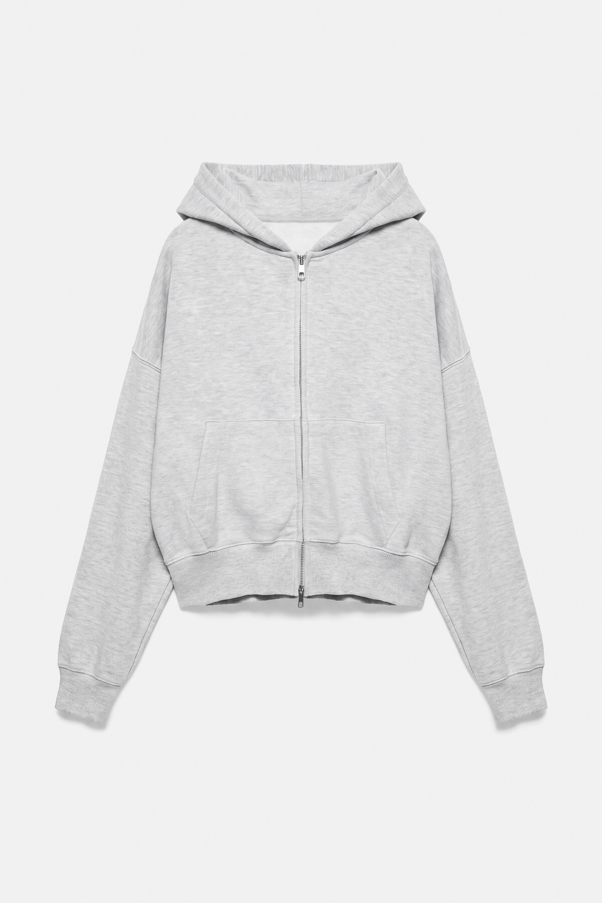 Pull & Bear Fermuarlı kapüşonlu sweatshirt görsel 6