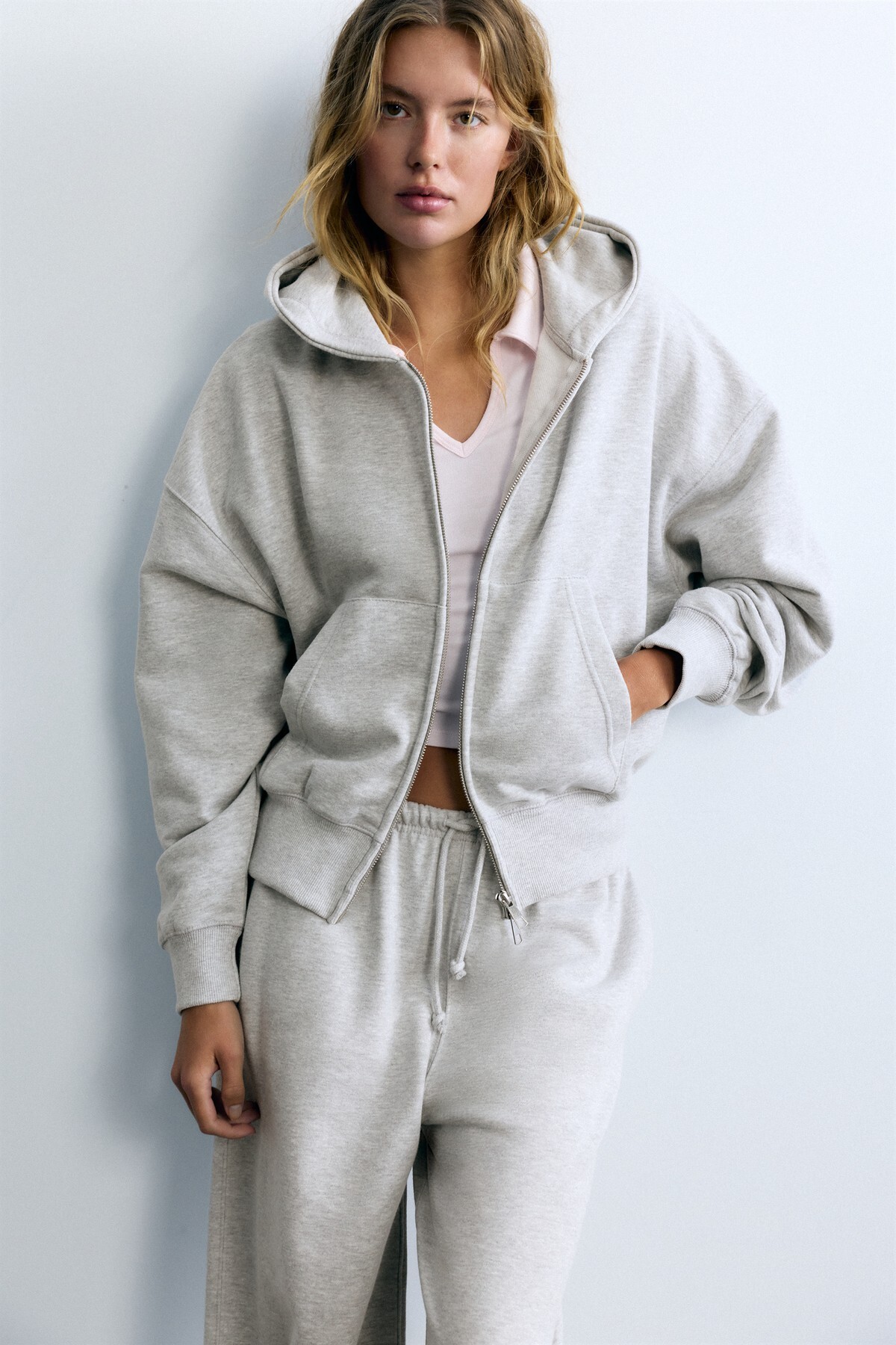 Pull & Bear Fermuarlı kapüşonlu sweatshirt
