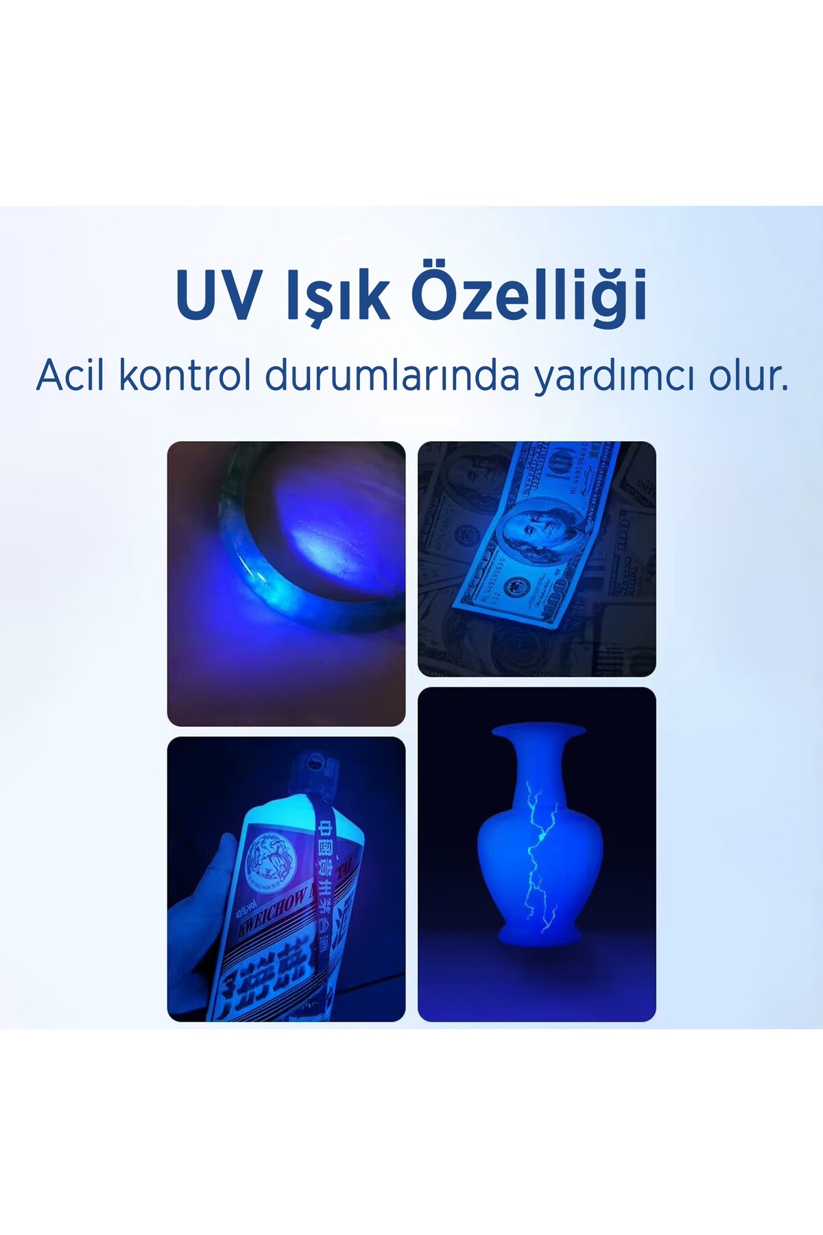 چراغ قوه مینی کمپ با نور UV و 10 حالت SFL1121 100 لومن
