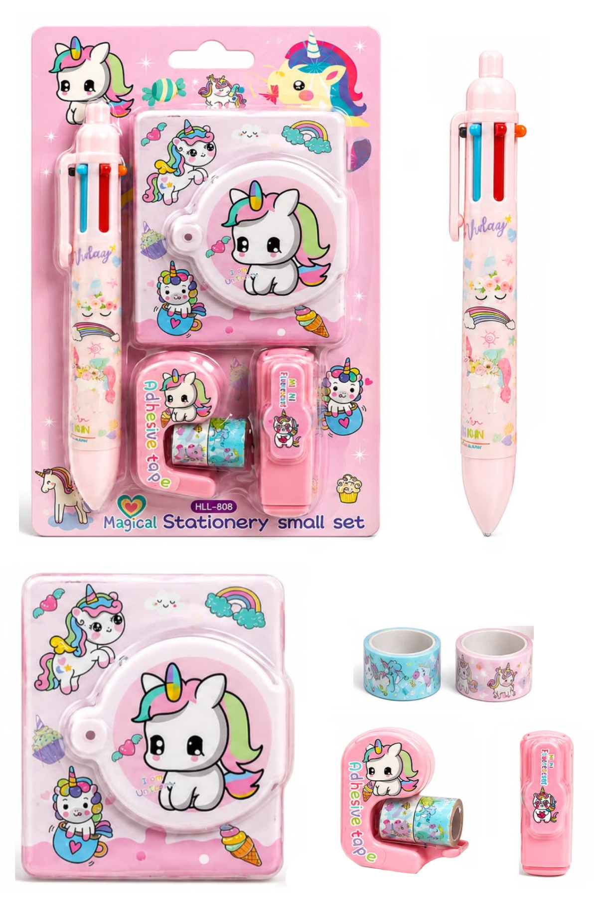 GLANCE Kreatif Kalemli Mini Defter Kırtasiye Seti (Unicorn)Tek Boynuzlu At 2