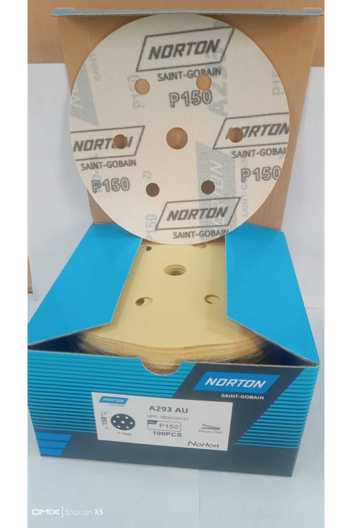 NORTON SAINT GOBAIN NORTON A293 AU GOLD CIRTLI DİSK ZIMPARA 150 MM