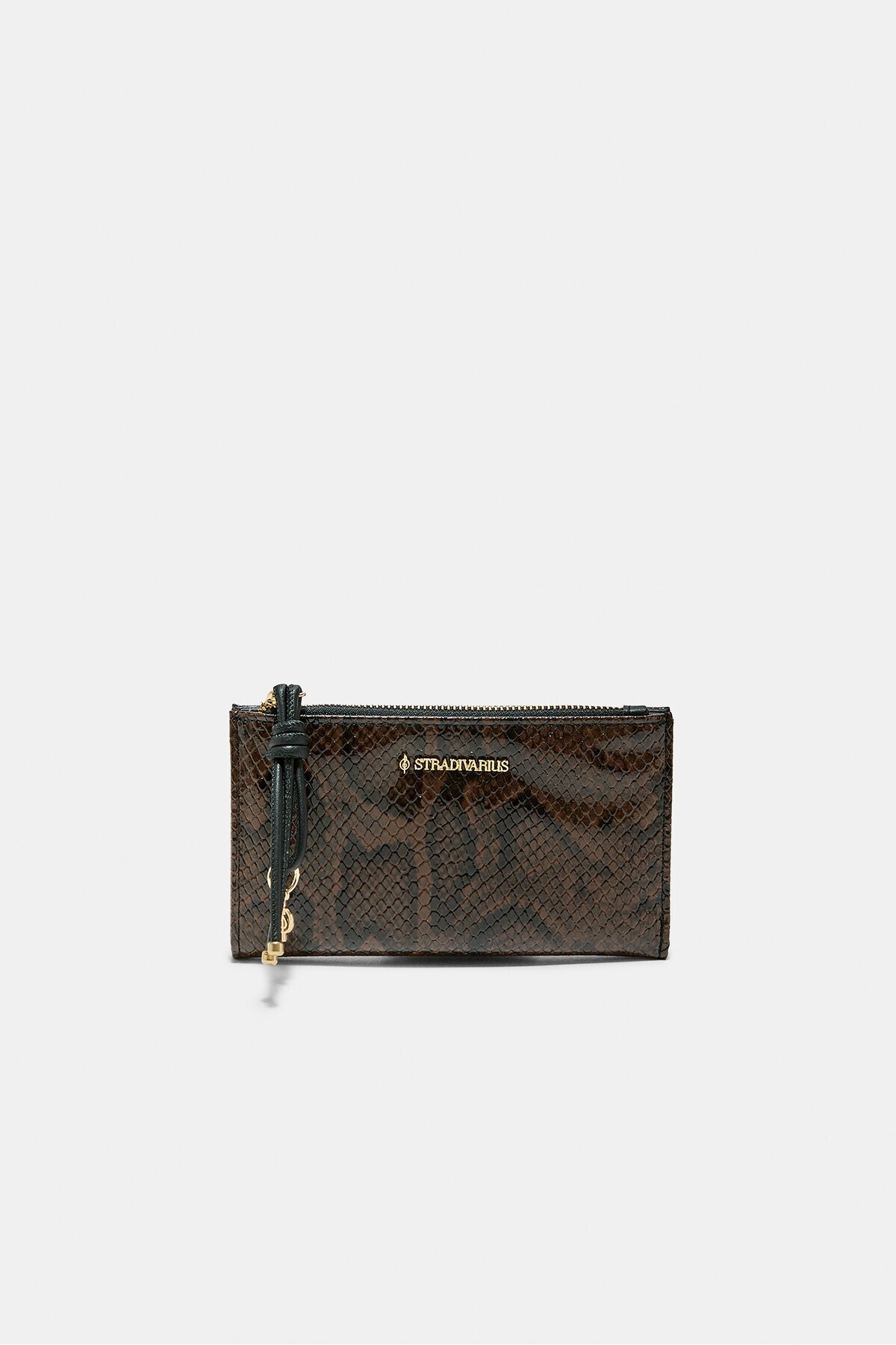 Stradivarius Yılan desenli kompakt cüzdan