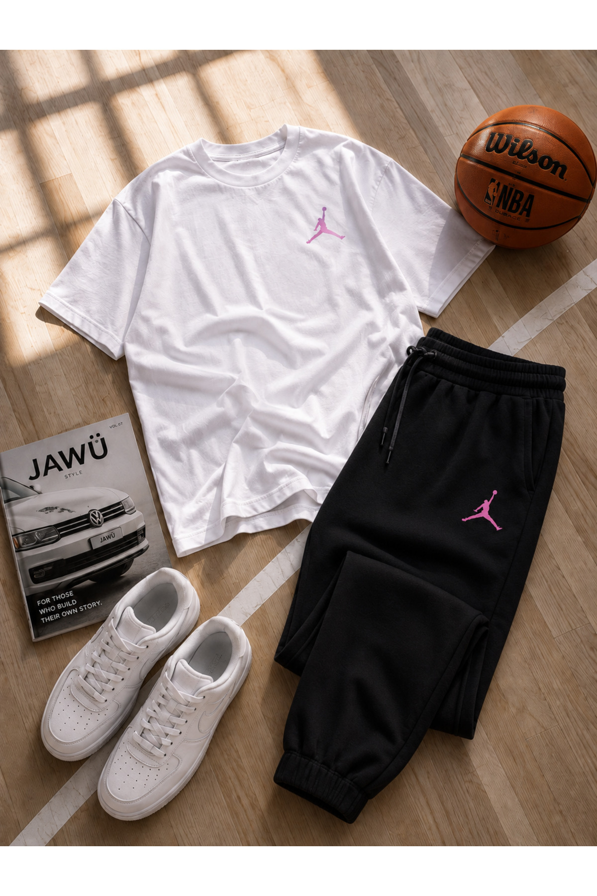 JAWÜ FASHION BASKET T-shirt od pamuka sa printom, oversize, trenerka, premium...