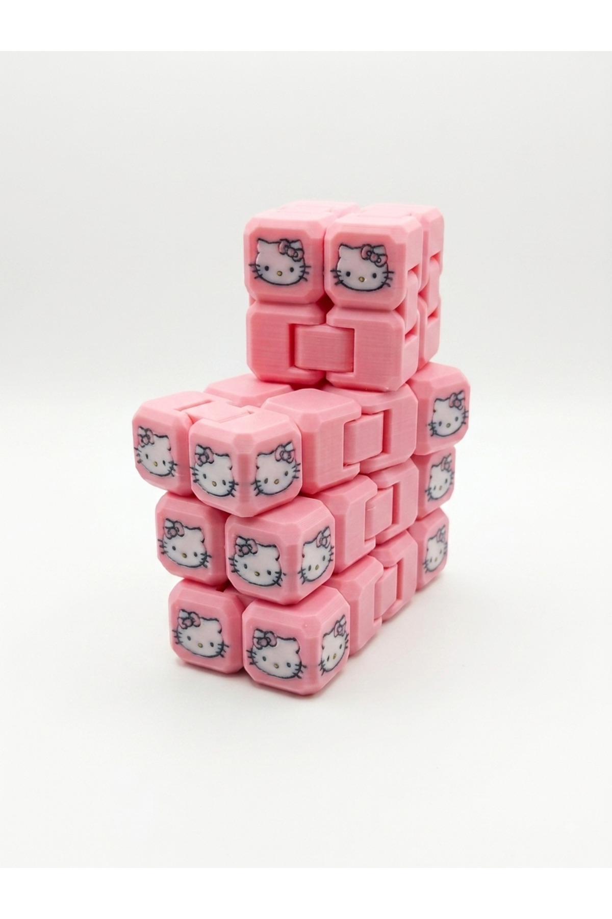 FigürSekiz Hello Kitty Temalı Sonsuzluk Küpü, Katlaç, Stres Küpü İnfinity Cube