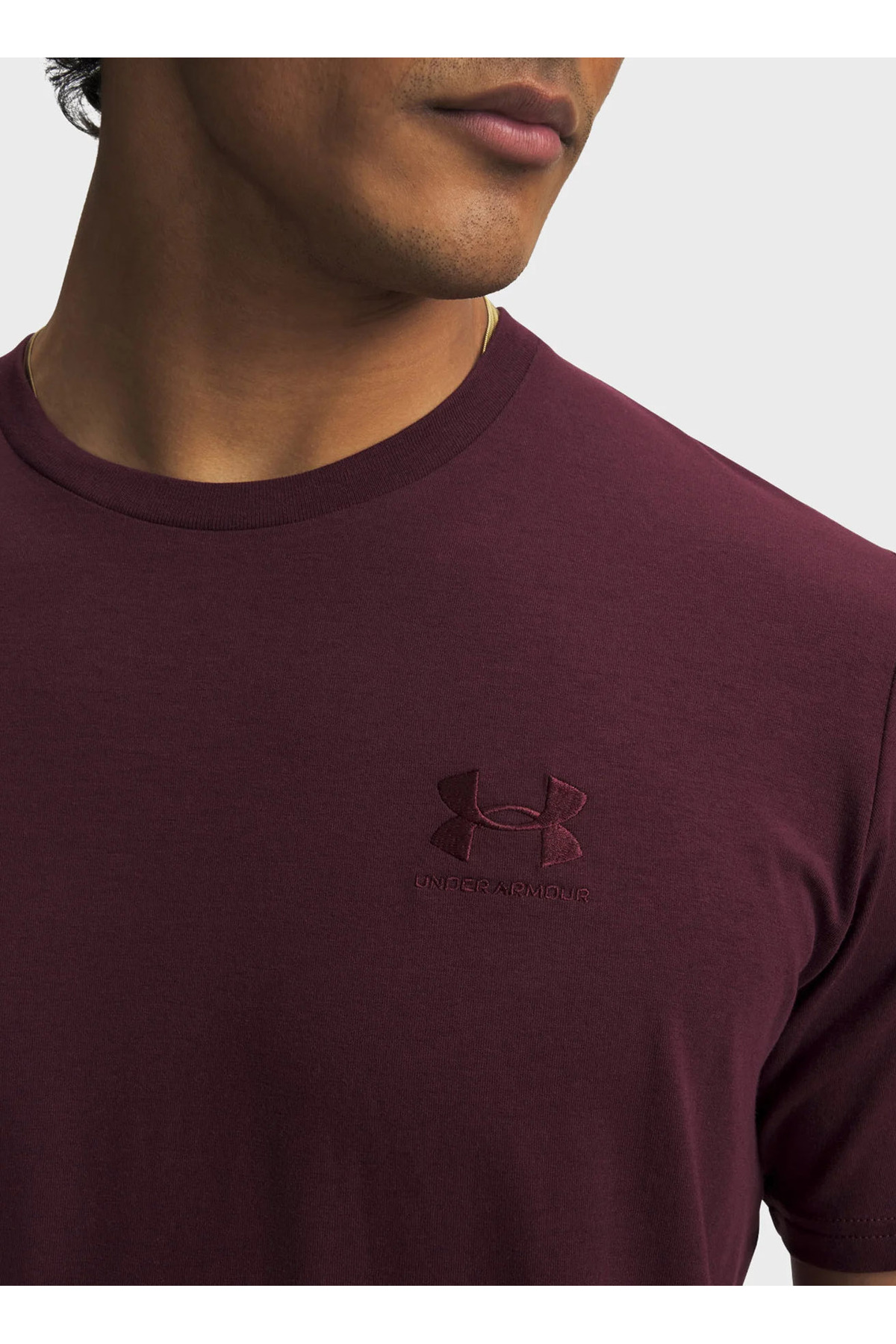 Under Armour 6000000-602 Ua M Icon Tee Ss Kırmızı Yuvarlak Yaka Düz Erkek T-Shirt görsel 3