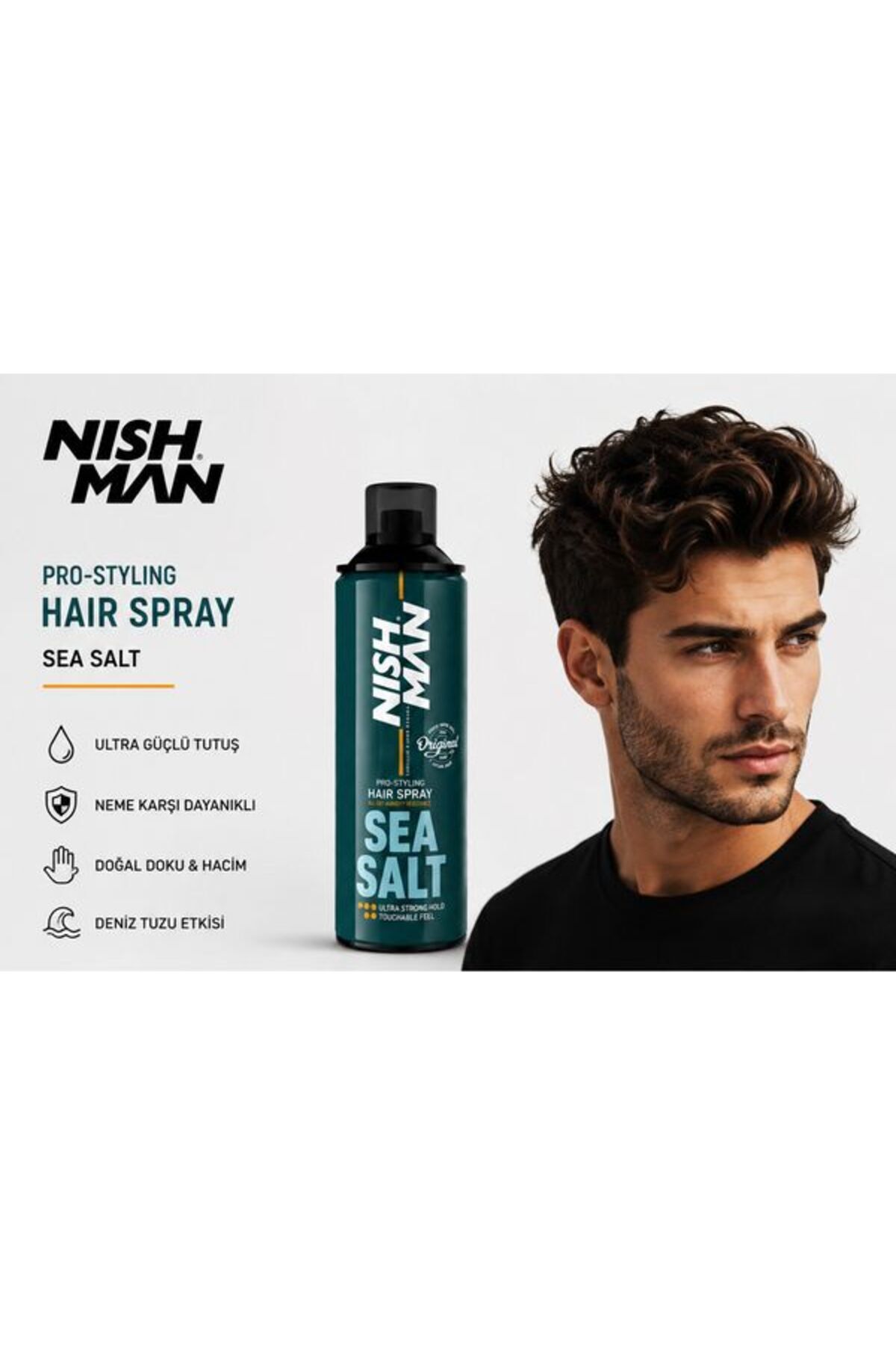 Ultra Güçlü Tutuş Saç Spreyi Deniz Tuzu Özlü Pro-Styling 500 ML — NSSSS — تصویر 5 از 7