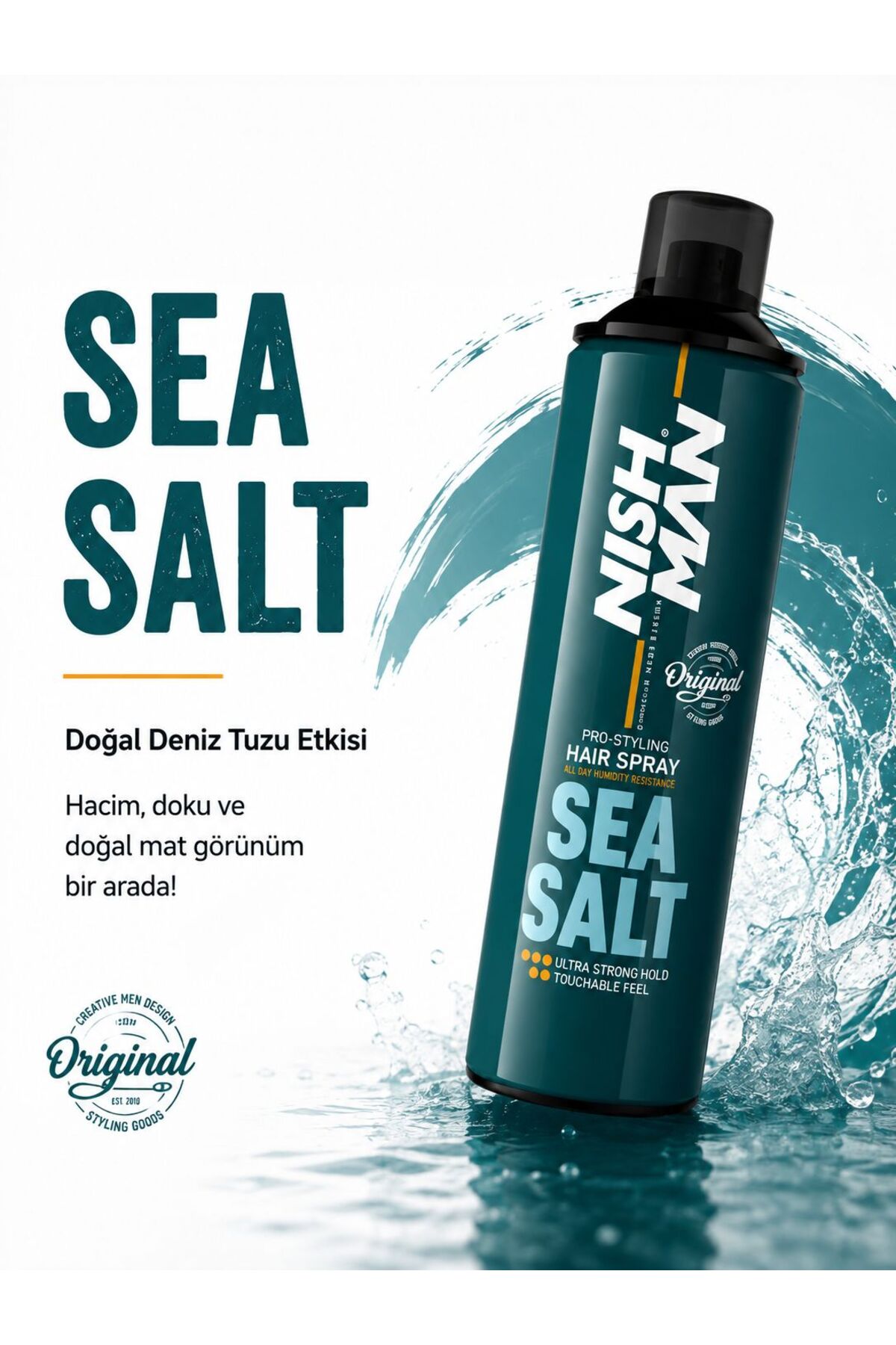 Ultra Güçlü Tutuş Saç Spreyi Deniz Tuzu Özlü Pro-Styling 500 ML — NSSSS — تصویر 6 از 7