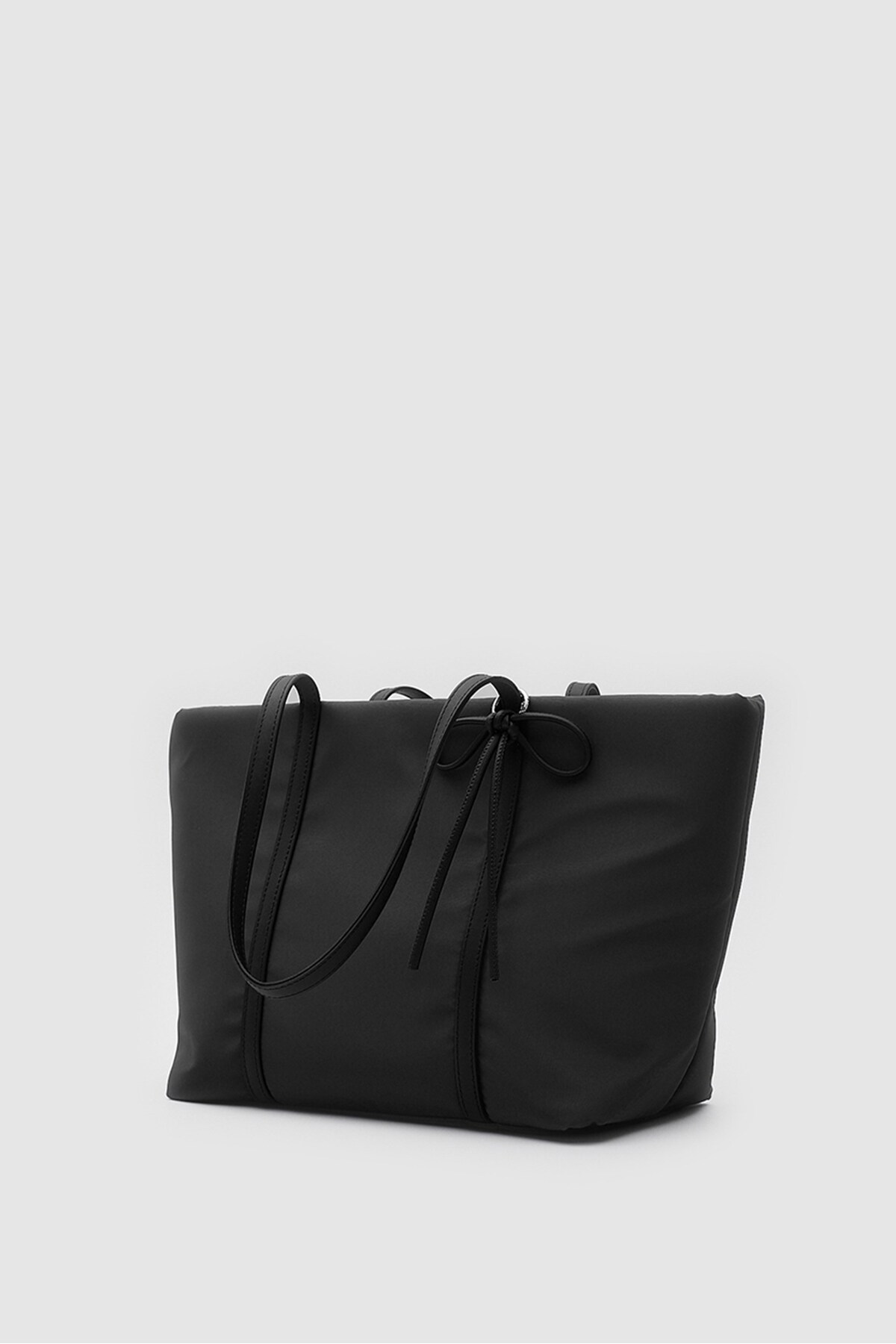 Shule Bags Jersey Fiyonklu Omuz Çantası Siyah görsel 5