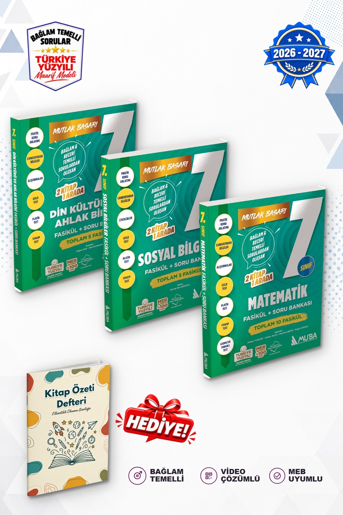 Muba Yayınları 7. sınıf Matematik Sosyal Bilgiler Din Kültürü