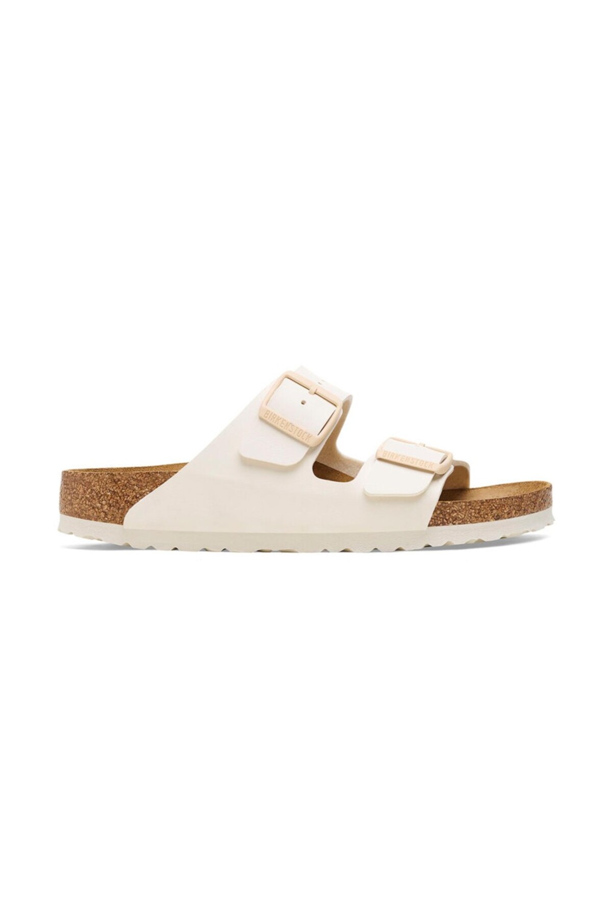 دمپایی‌های زنانه سفید مایل به کرم آریزونا Bf Saffiano بیرکن استاک دمپایی Birkenstock