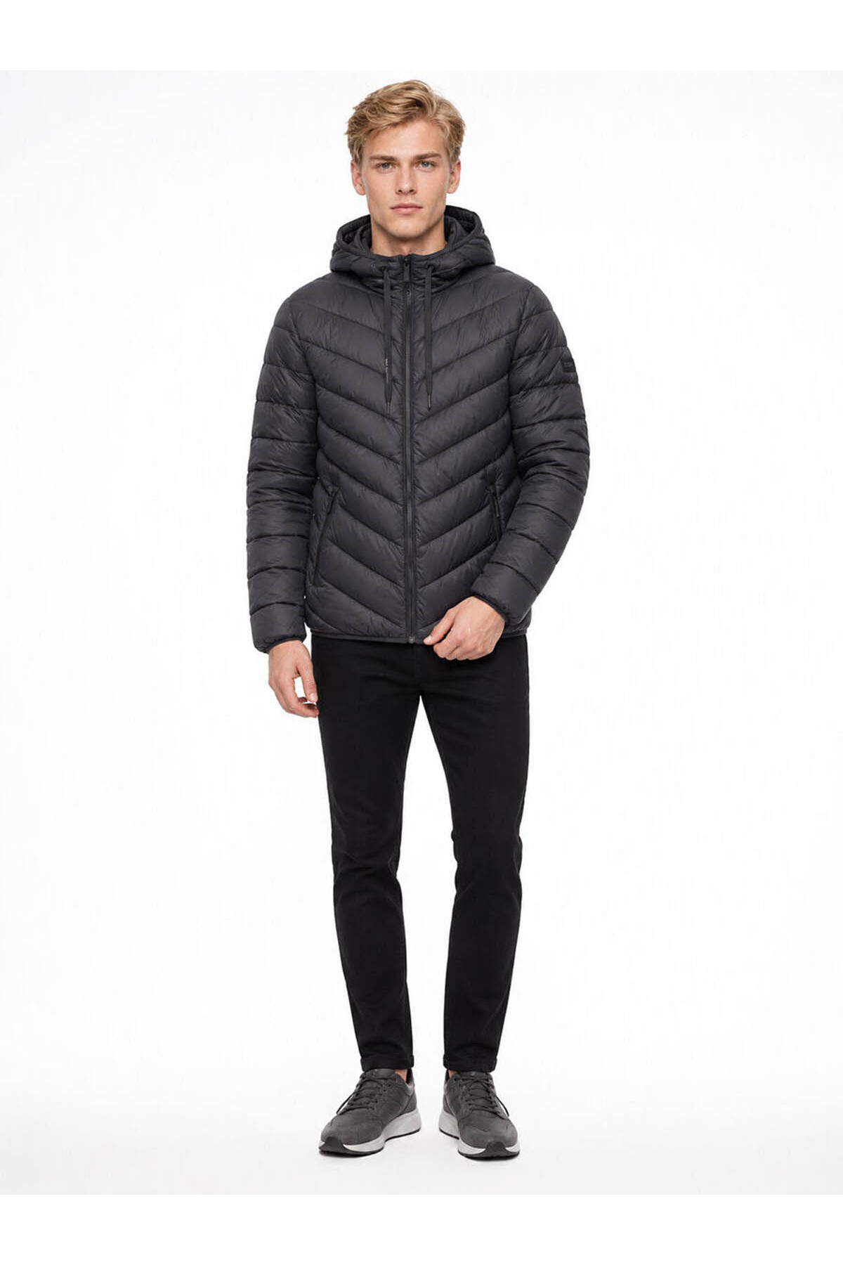Loft Regular Fit Siyah Erkek Mont LF2043698 görsel 2