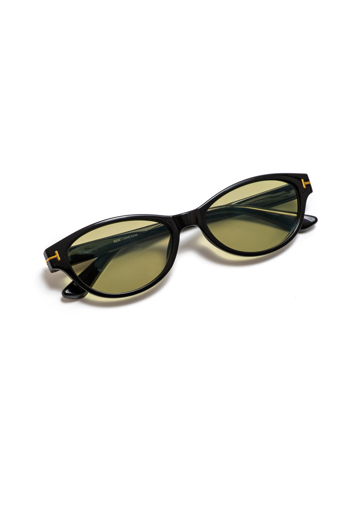 REN EYEWEAR Tessa Kadın Güneş Gözlüğü Oval Kedi Gözü ANTİREFLE cam 50 Ekartman Gold Detaylı YENİ Sezon görsel 3
