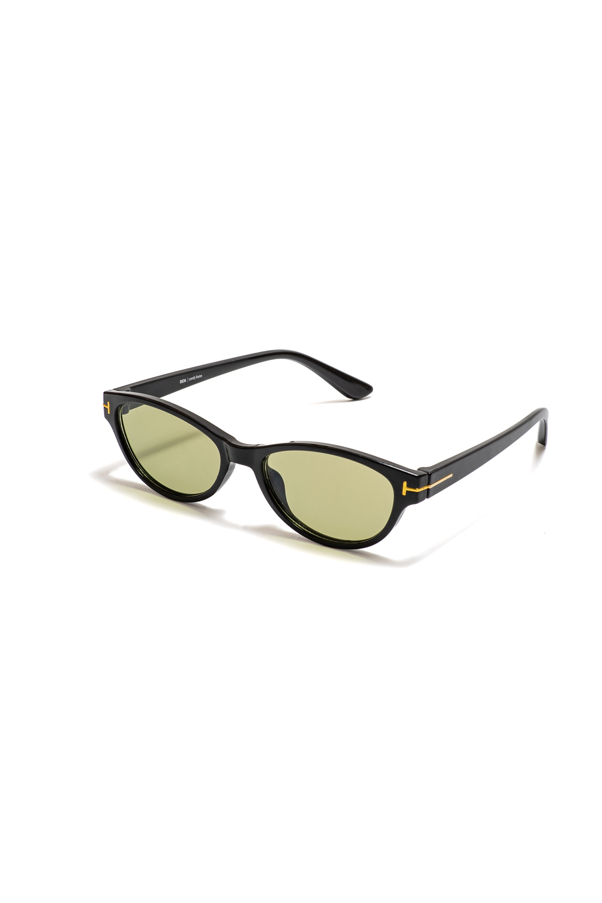 REN EYEWEAR Tessa Kadın Güneş Gözlüğü Oval Kedi Gözü ANTİREFLE cam 50 Ekartman Gold Detaylı YENİ Sezon görsel 4