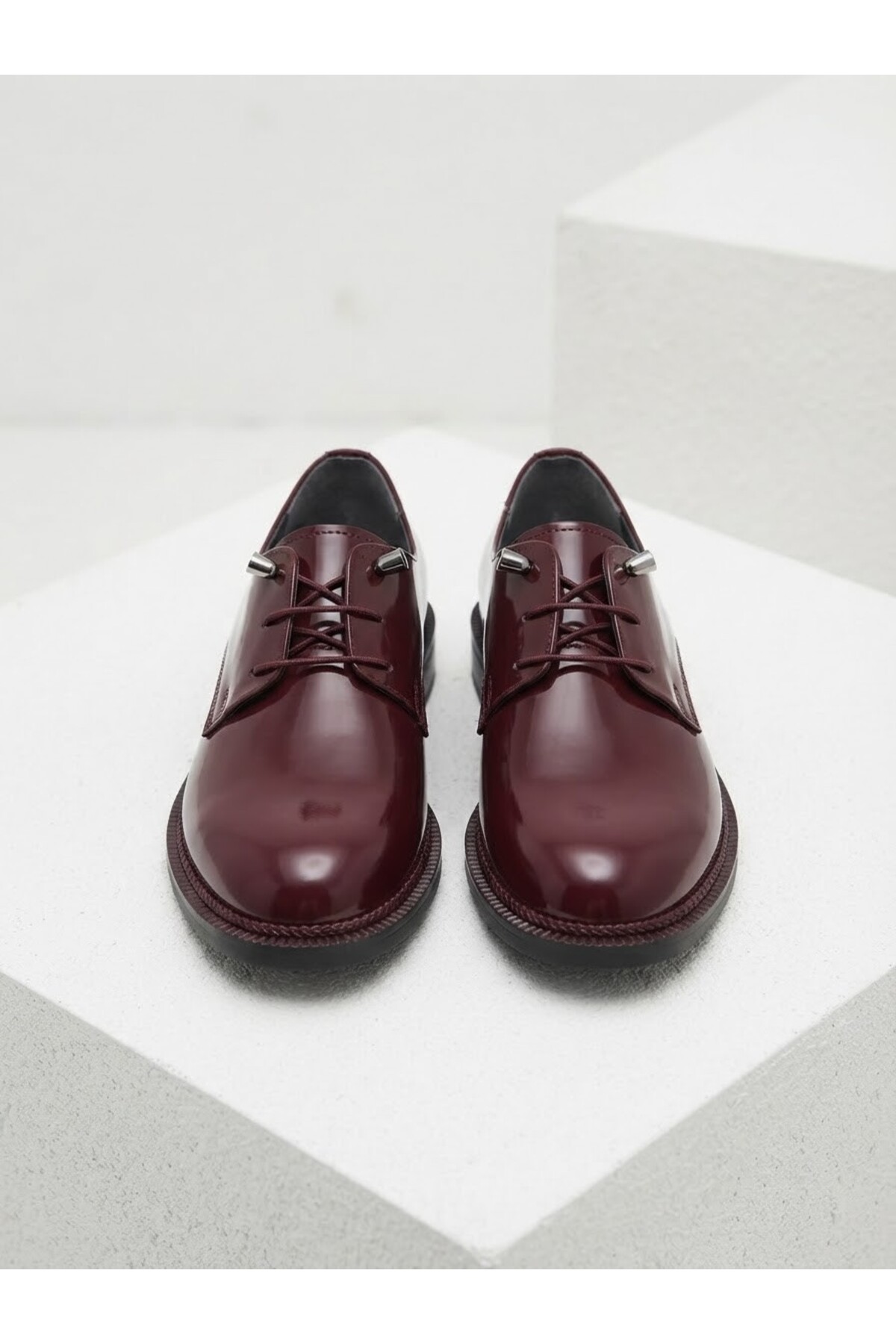 Zenora Kadın Loafer Makosen Bordo Ayakkabı görsel 4