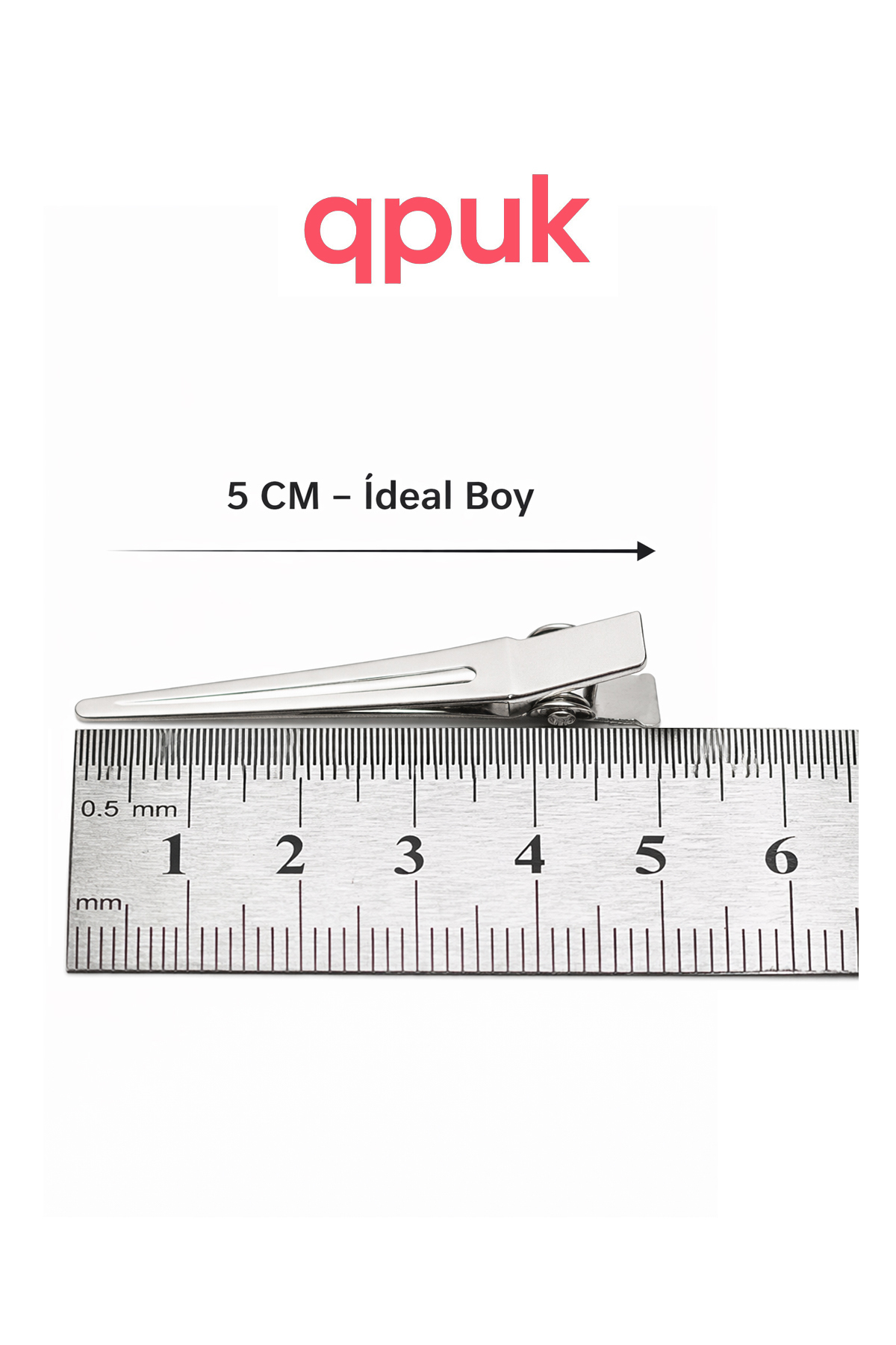 qpuk 10 Adet Saç Pensi 5 cm Kuaför Fön Pensi, Alüminyum Saç Tutucu, Toka Pensi Bigudi görsel 3