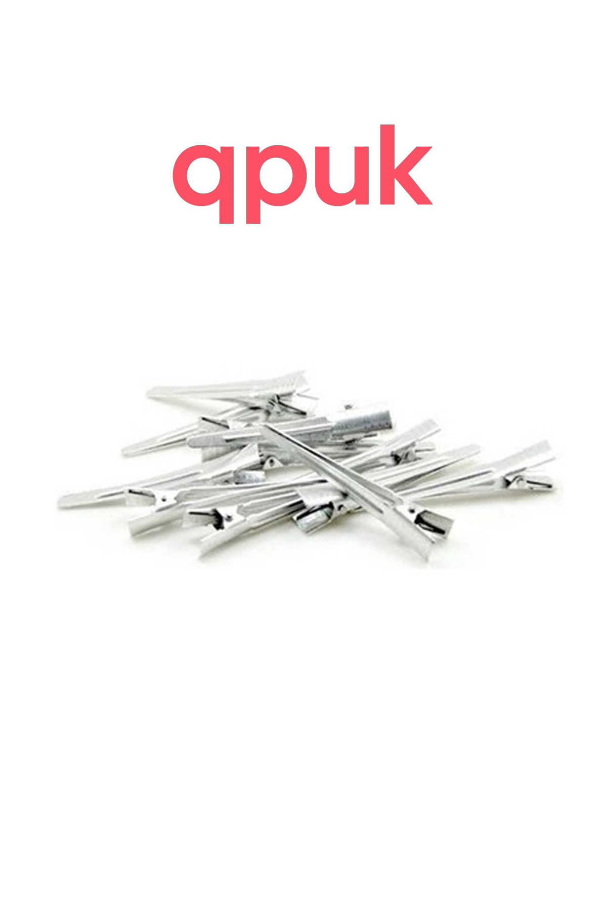 qpuk 10 Adet Saç Pensi 5 cm Kuaför Fön Pensi, Alüminyum Saç Tutucu, Toka Pensi Bigudi görsel 7