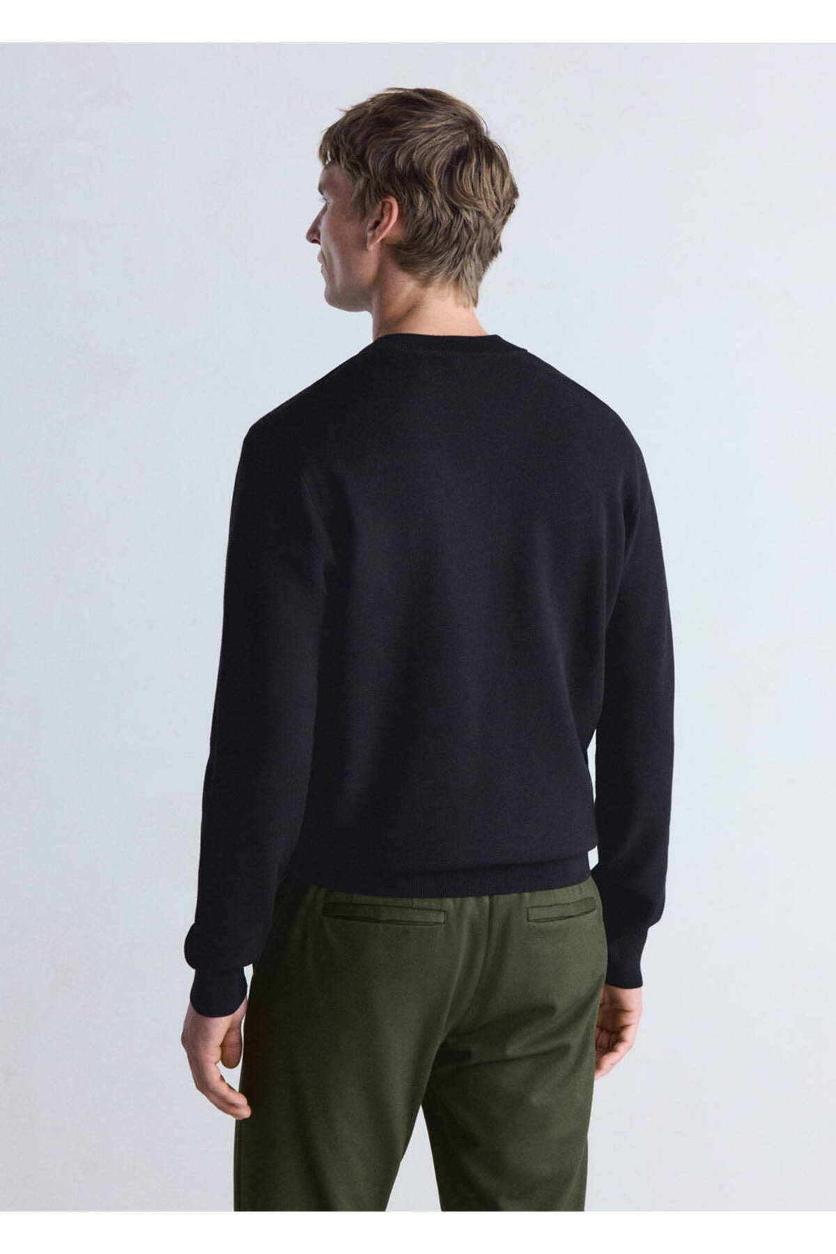 Comfort stretch triko hırka — مشکی 37065981 — تصویر 4 از 8