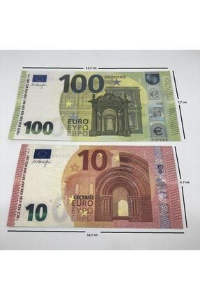 200 Adet Geçersiz 10 ve 100 Euro Düğün Parası 10 ve 100 euro