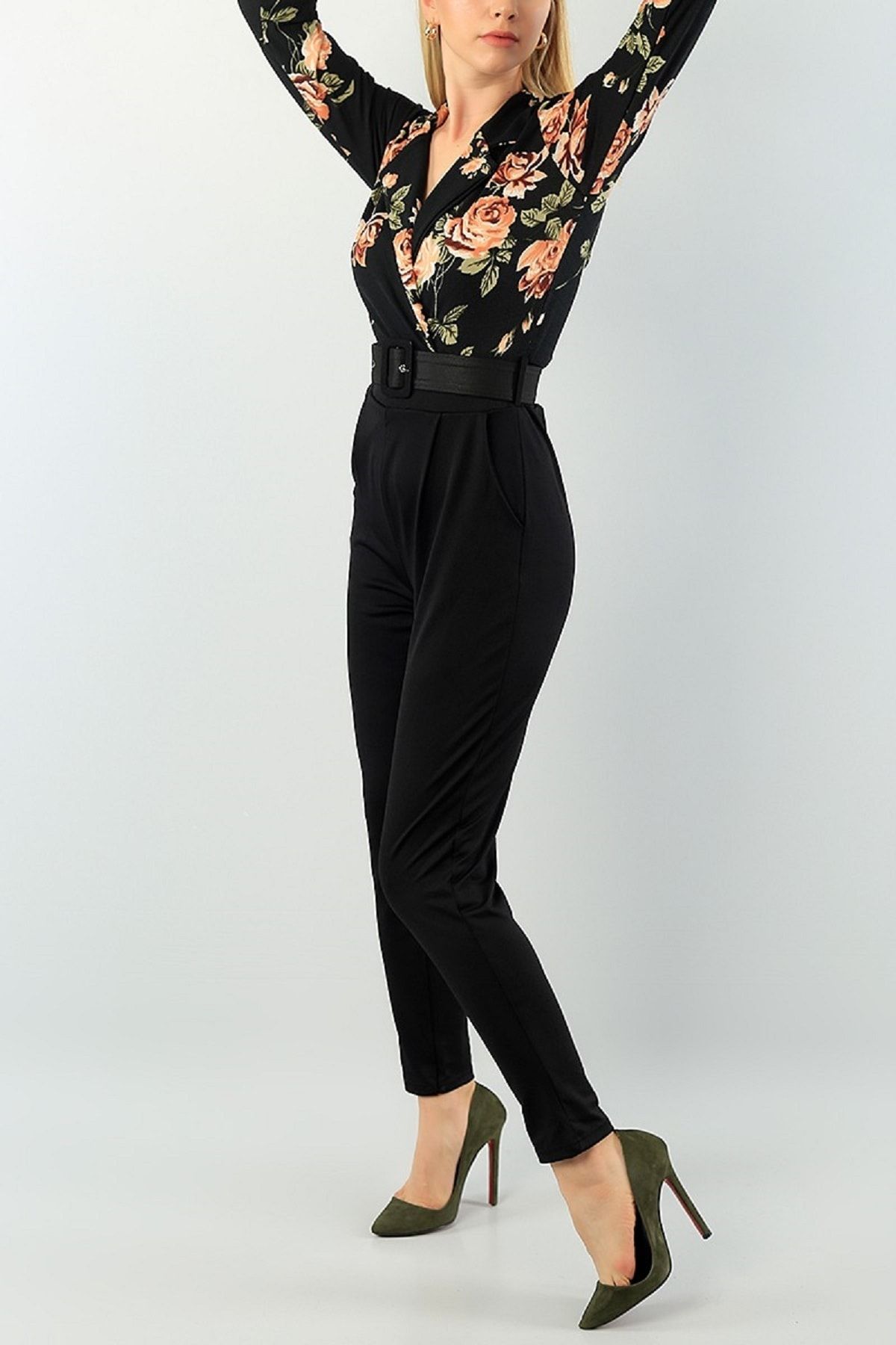 Floral hotsell jumpsuit dress