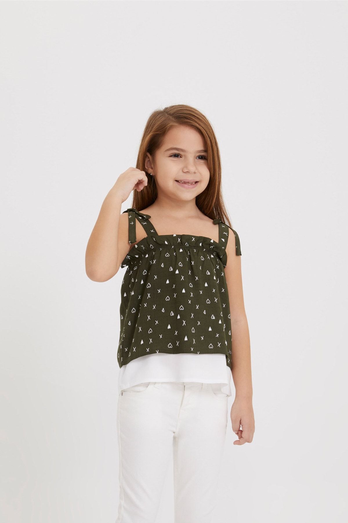 بلوز پپا دخترانه سبز تیره 202 LCG 242002 Lee Cooper