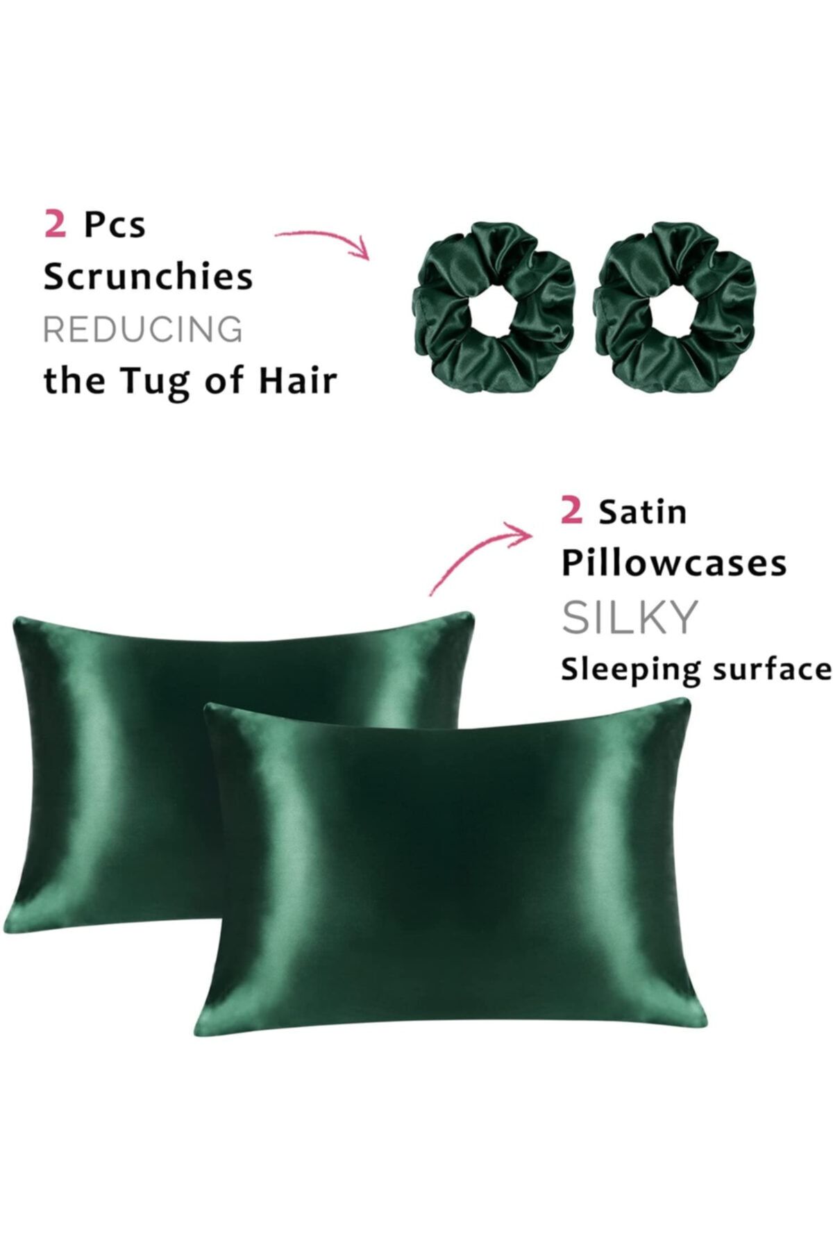 Dark green pillowcase on sale