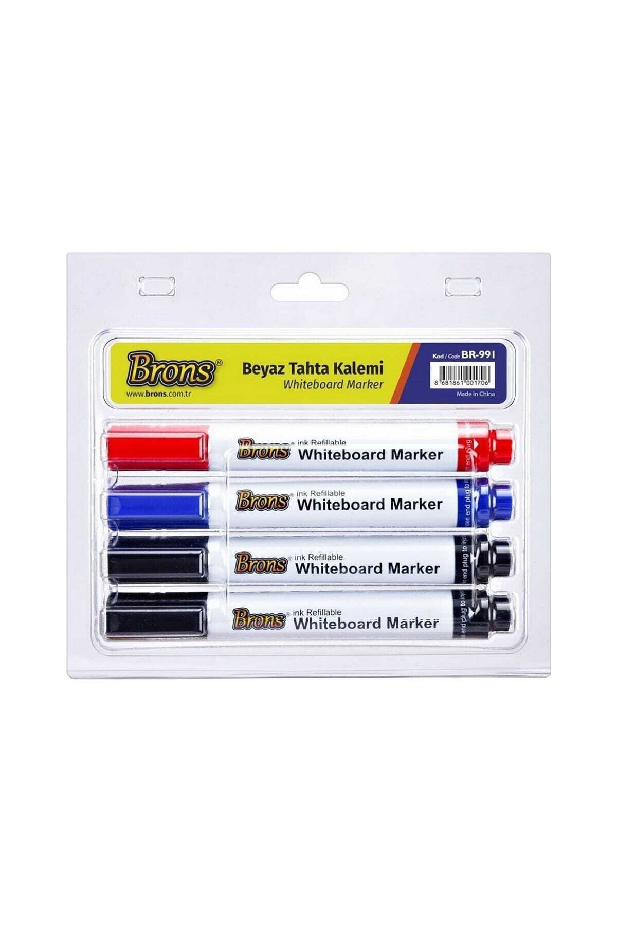 Genel Markalar Doldurulabilir Beyaz Tahta Kalemi 4 Lü Set (BR-991)