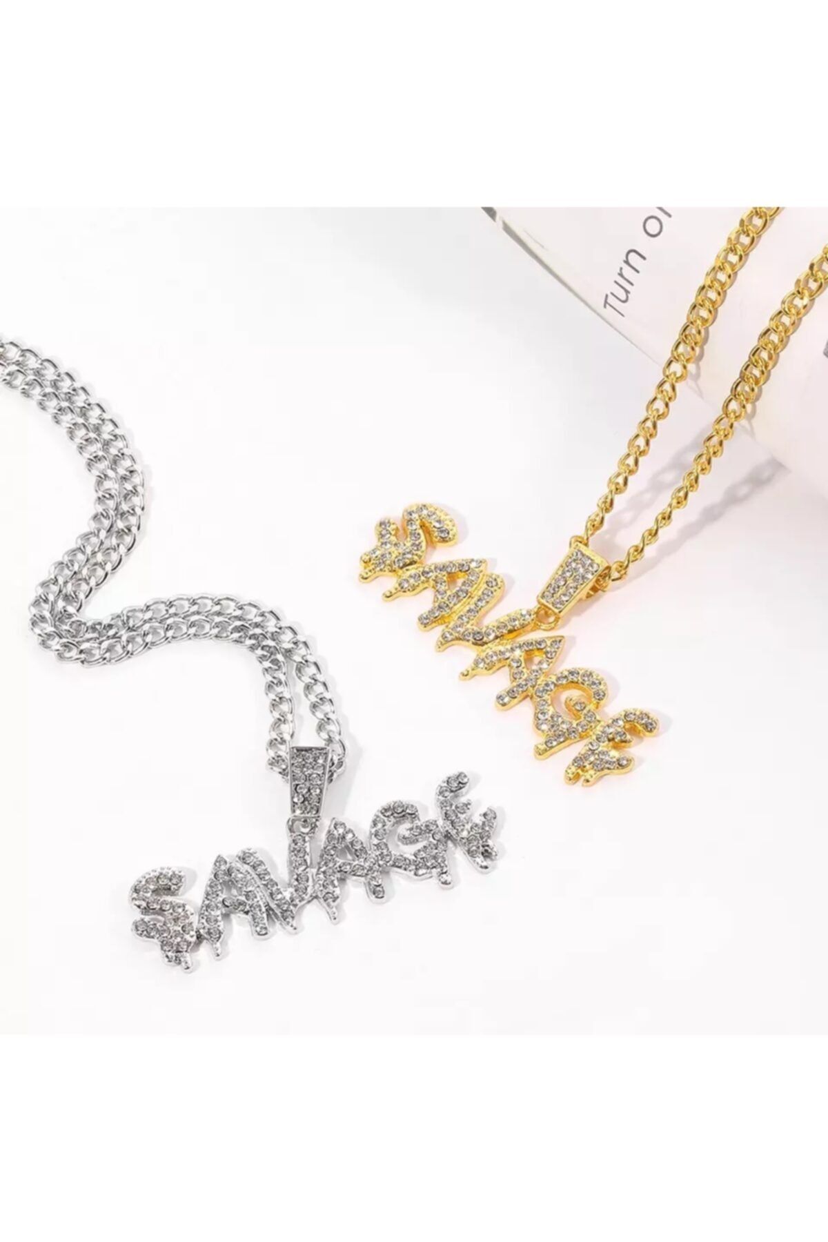 BetaDesign Iced Out Savage Chain gold Fiyat Yorumlar Trendyol