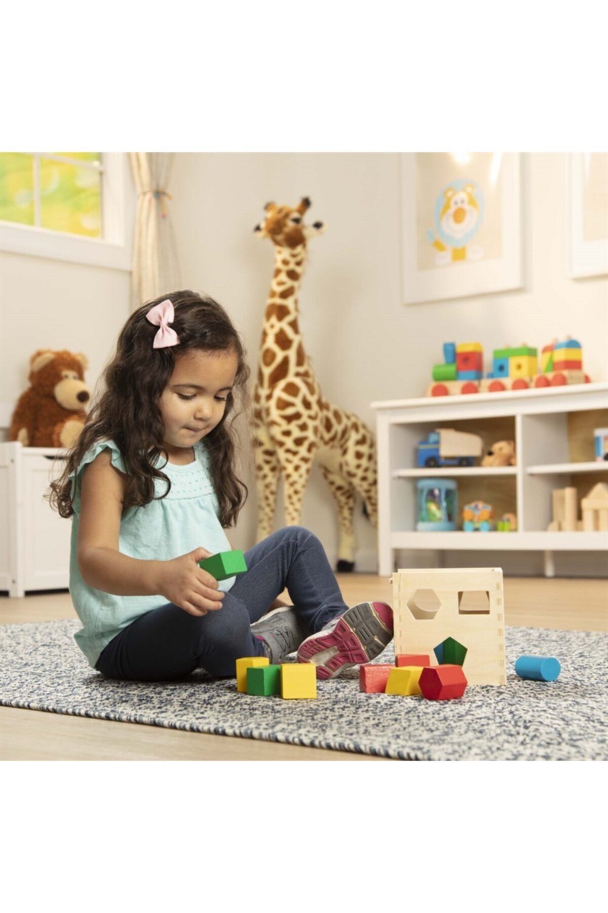اسباب بازی های آموزشی Melissa Doug پازل شکل مکعب چوبی Melissa & Doug