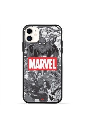 Iphone 11 Pro Max Uyumlu Marvel Heroes Comics Desenli Kamera Korumalı Şeffaf Siyah Silikon Telefon K TX77753EFF37996