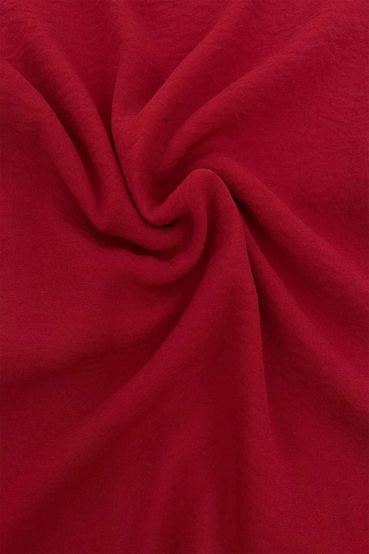 شال زنانه قرمز آرمینه | CAZZ-3855 اورجینال - تصویر 2