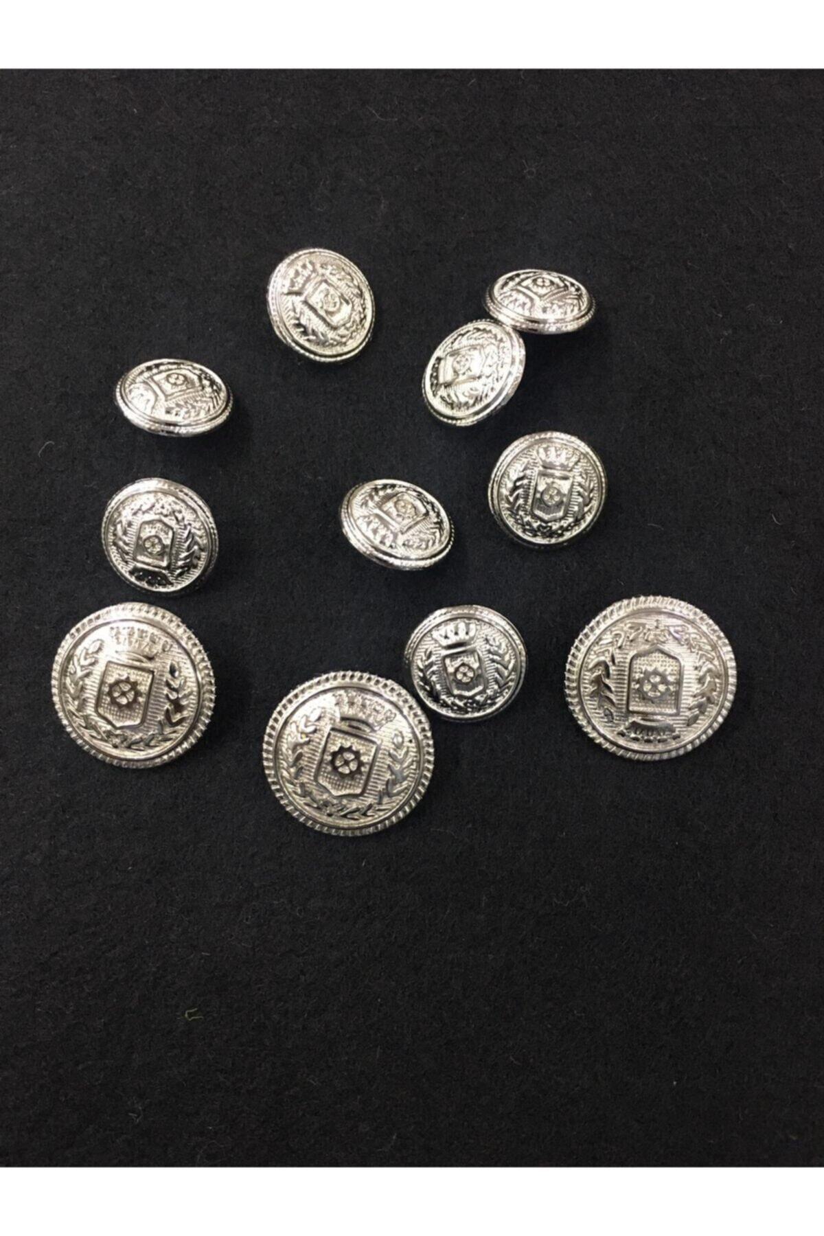 Blazer Jacket Button Silver