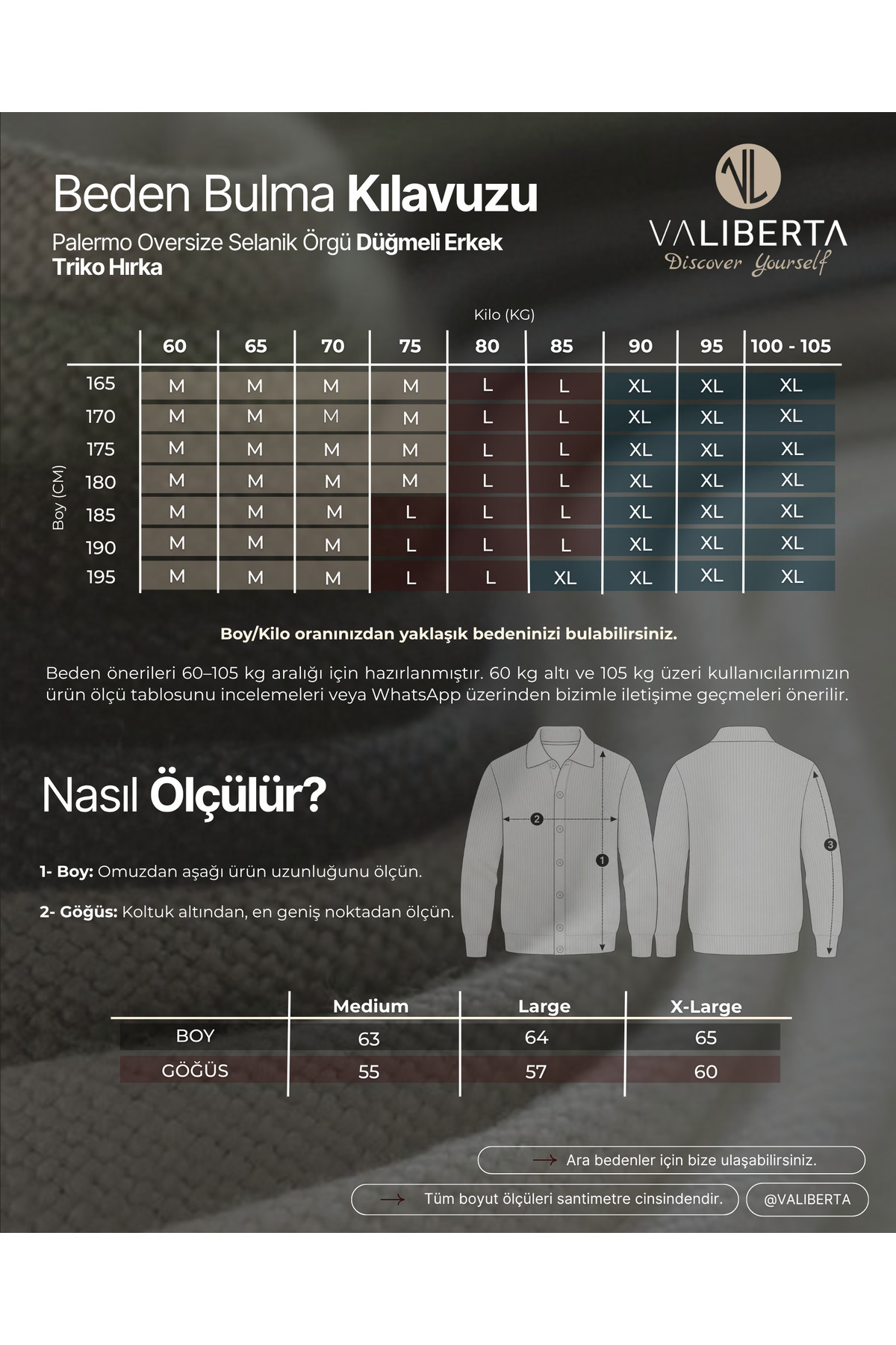 Valiberta Palermo Oversize Selanik Örgü Düğmeli Erkek Triko Hırka - Ekru görsel 8