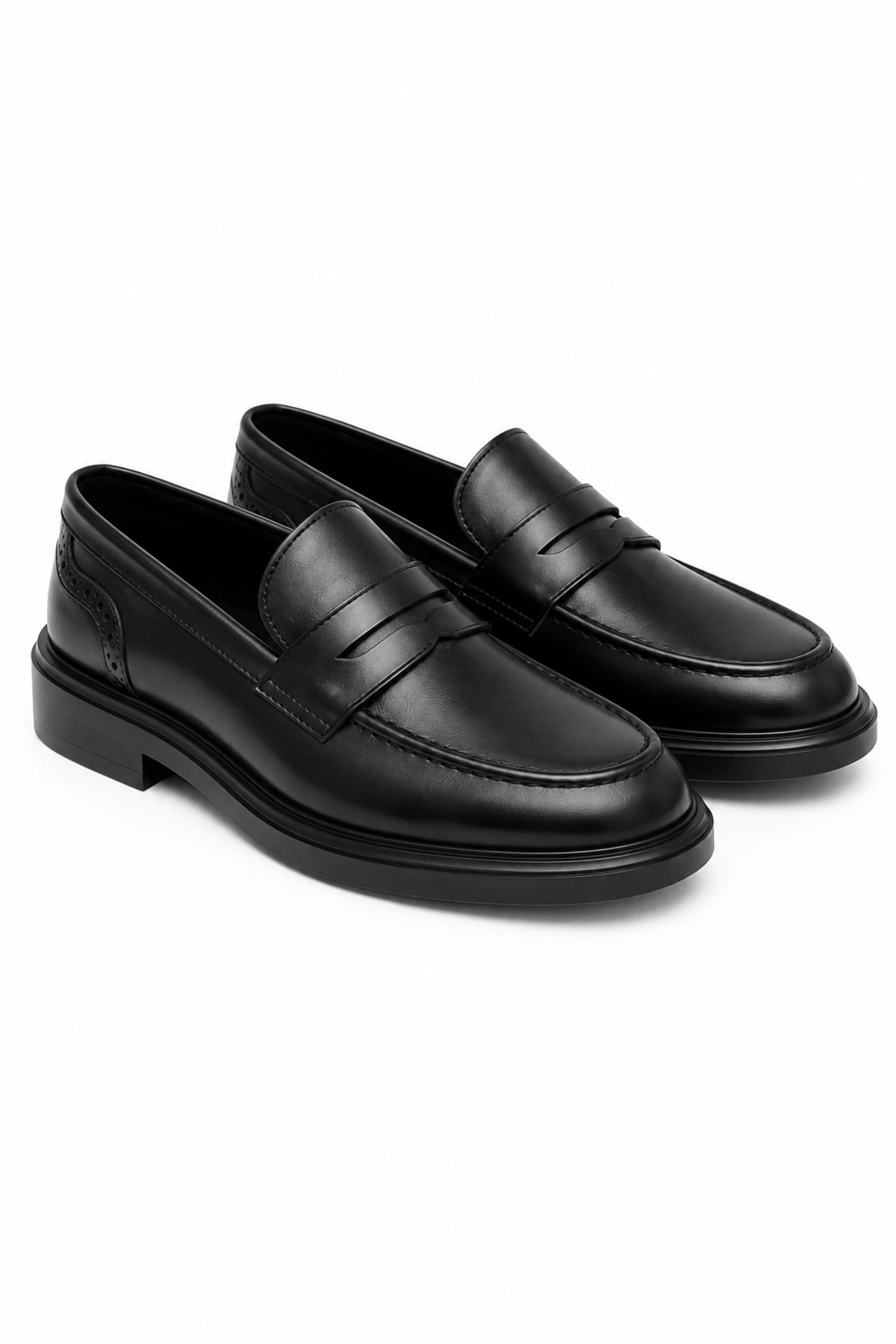 VARNAS Erkek Siyah Hakiki Deri Hafif EVA Taban Loafer Ayakkabı - Thunder Casual görsel 5
