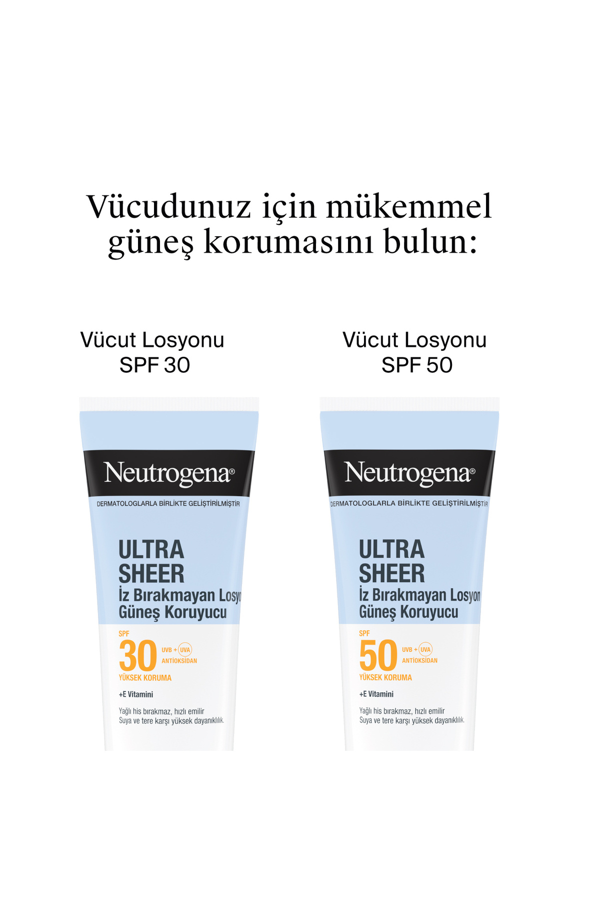 Neutrogena Ultra Sheer Nemlendirici Güneş Koruyucu Losyon SPF30, 200 ml