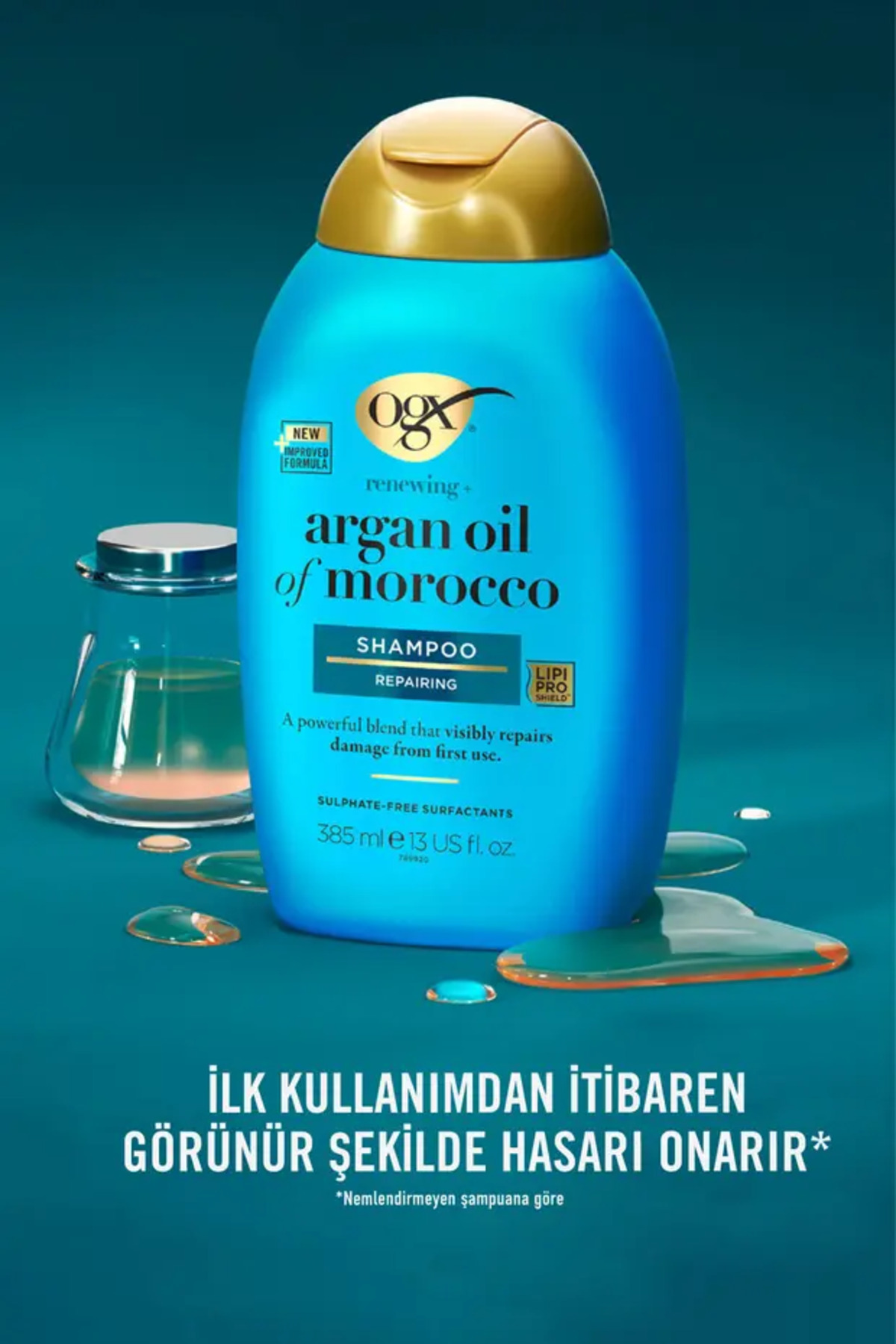 Argan Oil of Morocco Onarıcı Sülfatsız Şampuan 385 ml + Yenileyici Saç Bakım Yağı 100 ml — PKTARGNOLMRCSPYG — تصویر 6 از 9