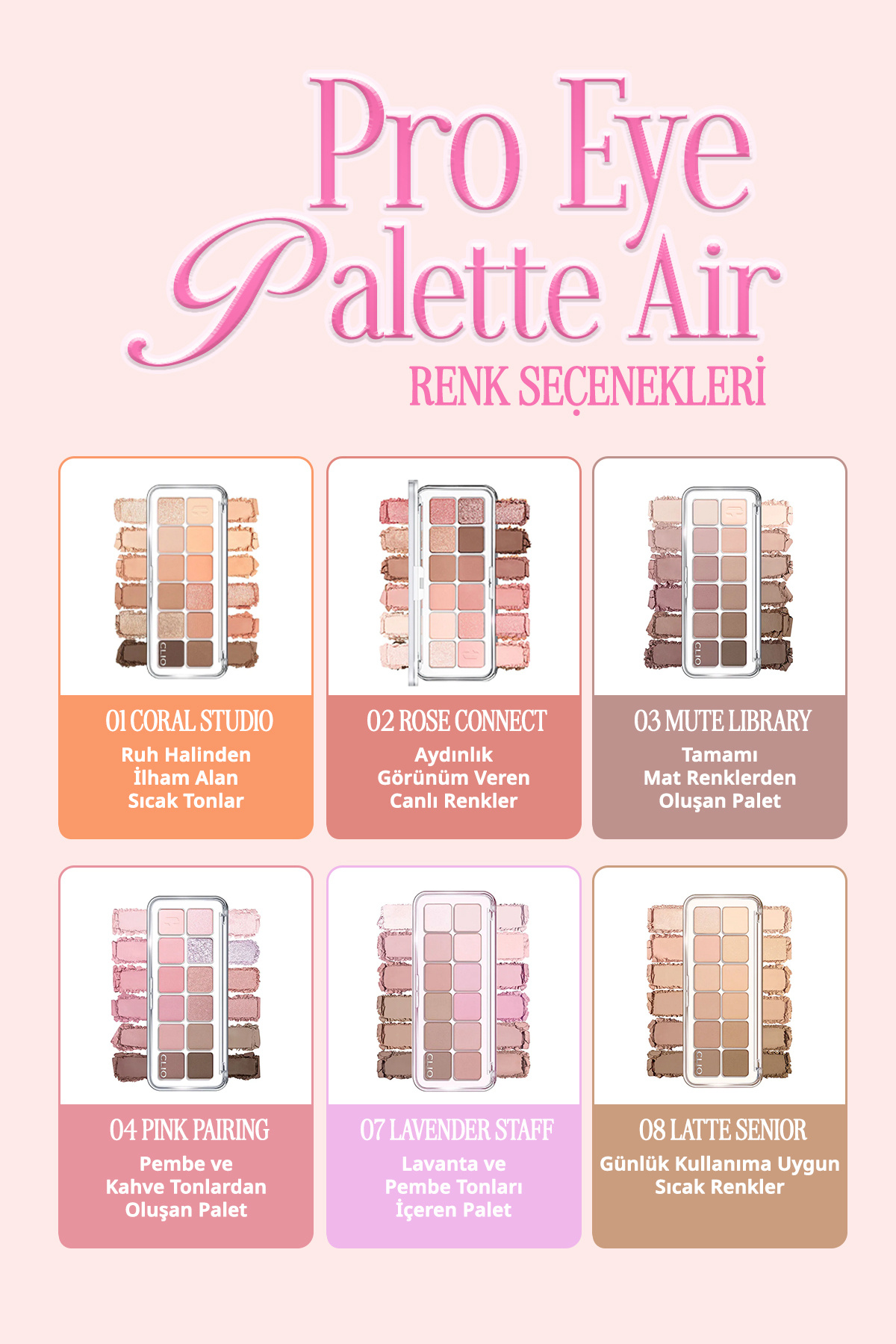 Hafif Dokulu Yoğun Renklere Sahip Göz Farı Paleti CLIO Pro Eye Palette Air (15 Tanning Brown) — رنگارنگ 111121 — تصویر 7 از 9